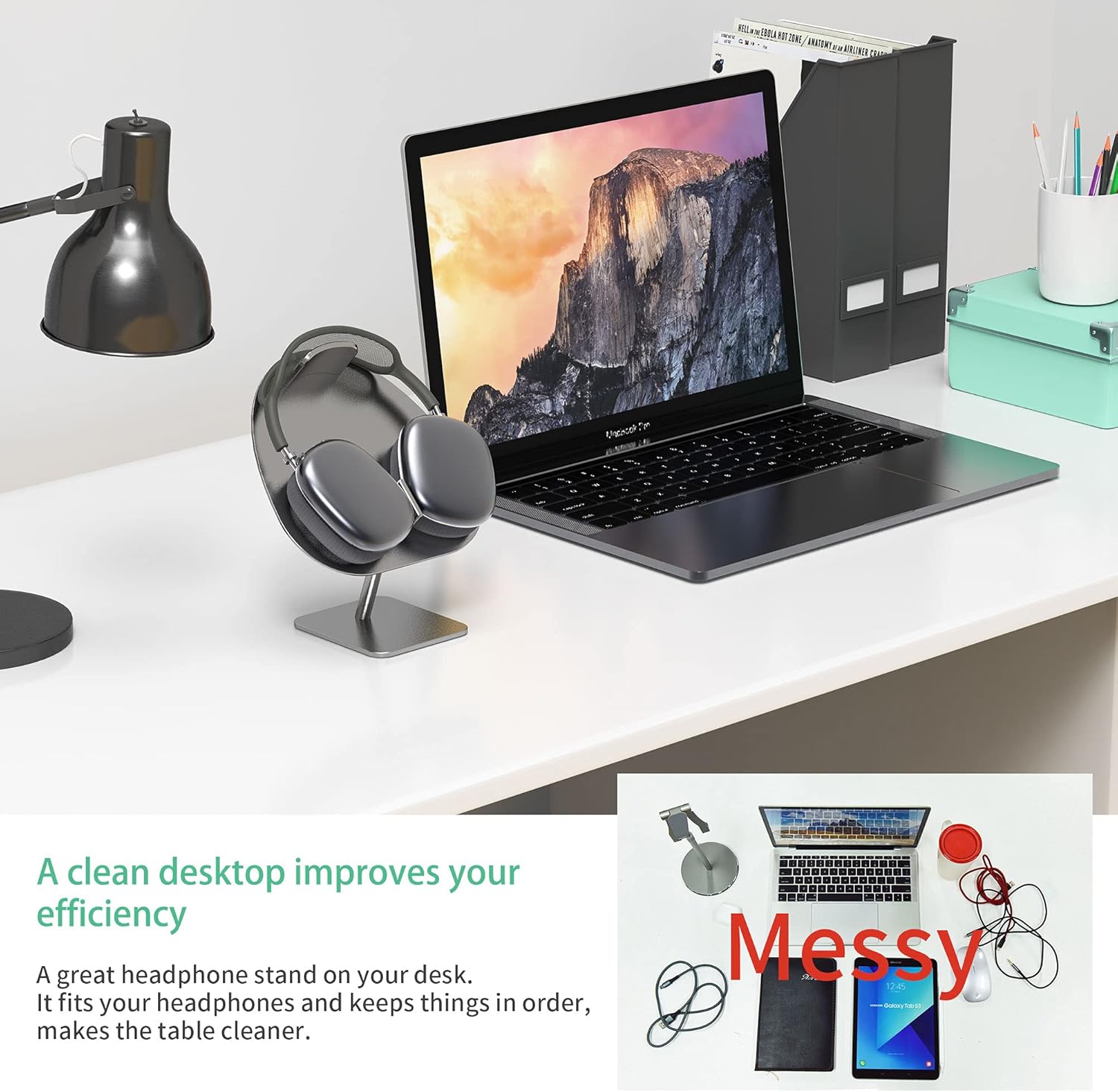 WIWU Headphone Stand with Sleep Mode, Headest Holder for AirPods Max, Desk Gaming Headest Holder with Stainless Aluminum Alloy : Electronics