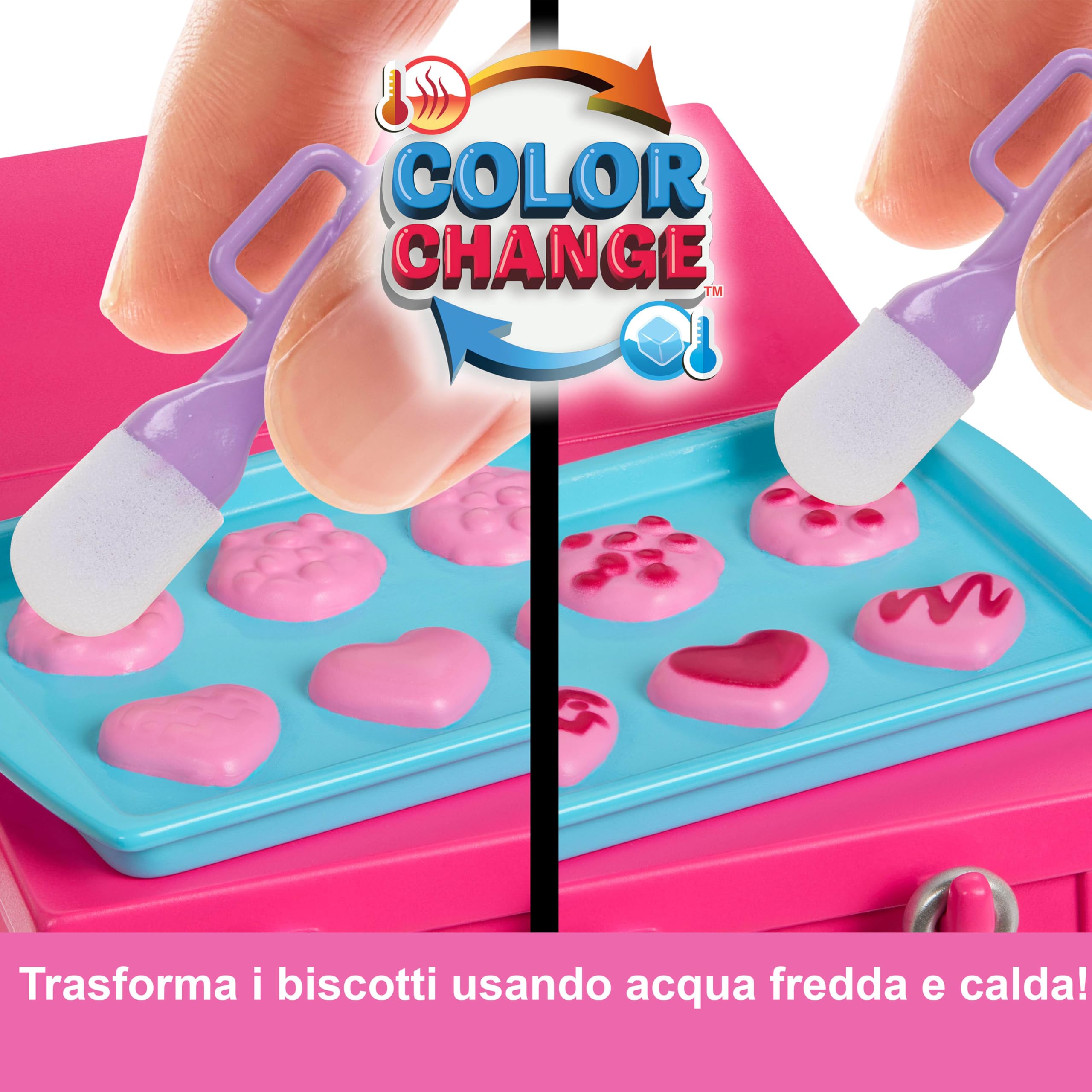 Barbie Teresa - La Ricetta dell'amicizia, set a tema cucina con bambola Teresa, 20 accessori inclusi tra cui i biscotti con effetto cambia colore, giocattolo per bambini, 3+ anni, JCT06