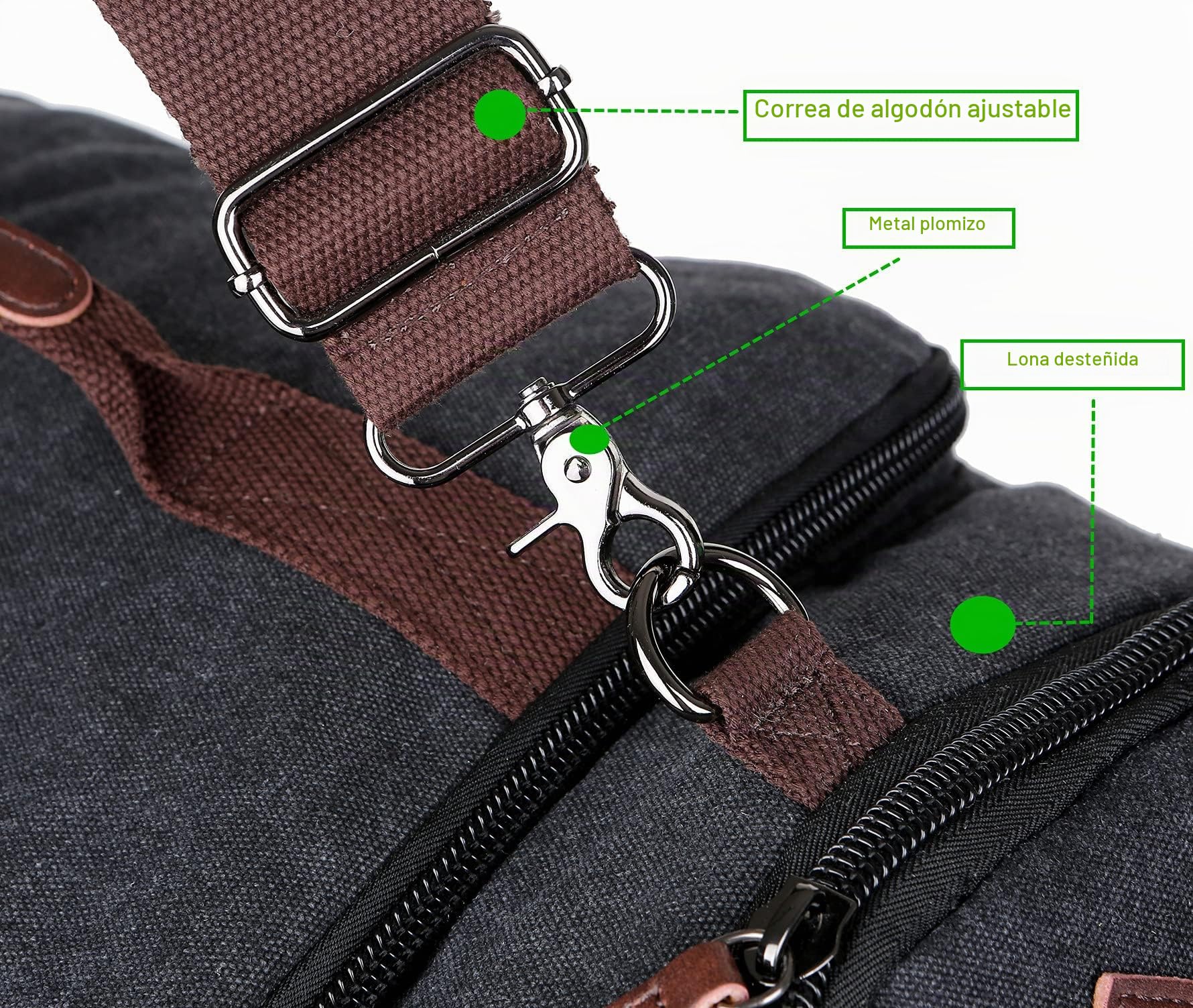 BAOSHA HB-26 - Mochila de lona vintage para hombre