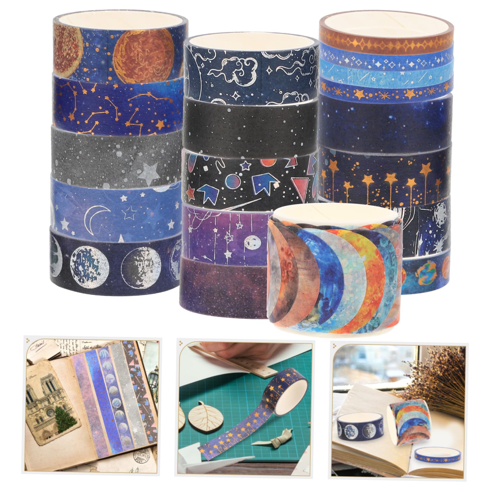 EXCEART 57rollos Cintas Washi Decorativas para Manualidades y Diseño Espacial para Scrapbooking y Decoración De Fiestas