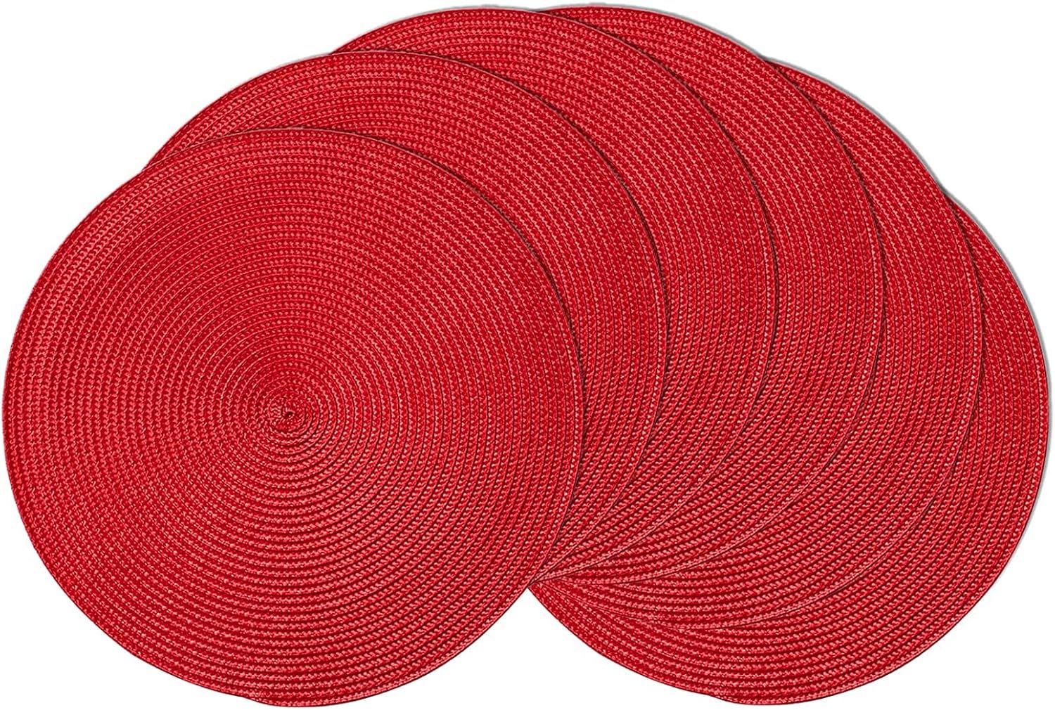 AHHFSMEI Round Braided Placemats 15 Inch Round Table Mats