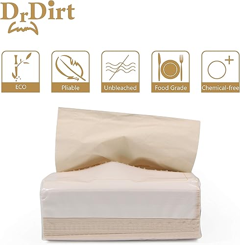 Miniatura 4 de DrDirt Tejidos de bambú de 3 capas, 110 unidades, bolsa de bambú para pañuelos faciales de bambú, paquete de 4 con dispensador montado en la pared,