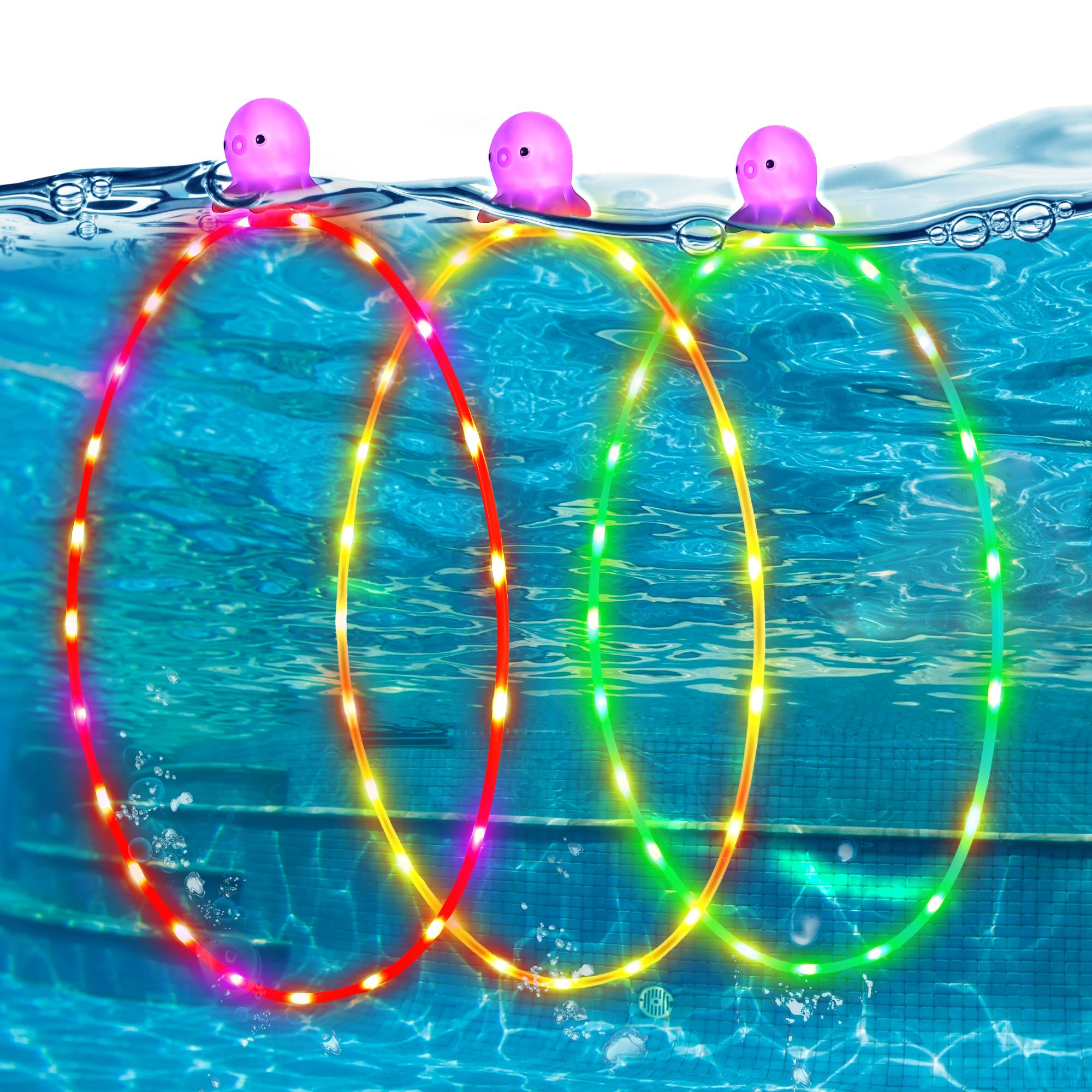 Water Rings Go Snapklik.com : Gulfmew Light Up Swim Through Rings For Pool, 31.5 In ...