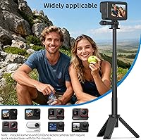 Vista 7 de VRIG TP29 Mini trípode extensible para cámara, portátil con mango pequeño, para cámara web de escritorio, selfie, trípode para DJI Osmo Action