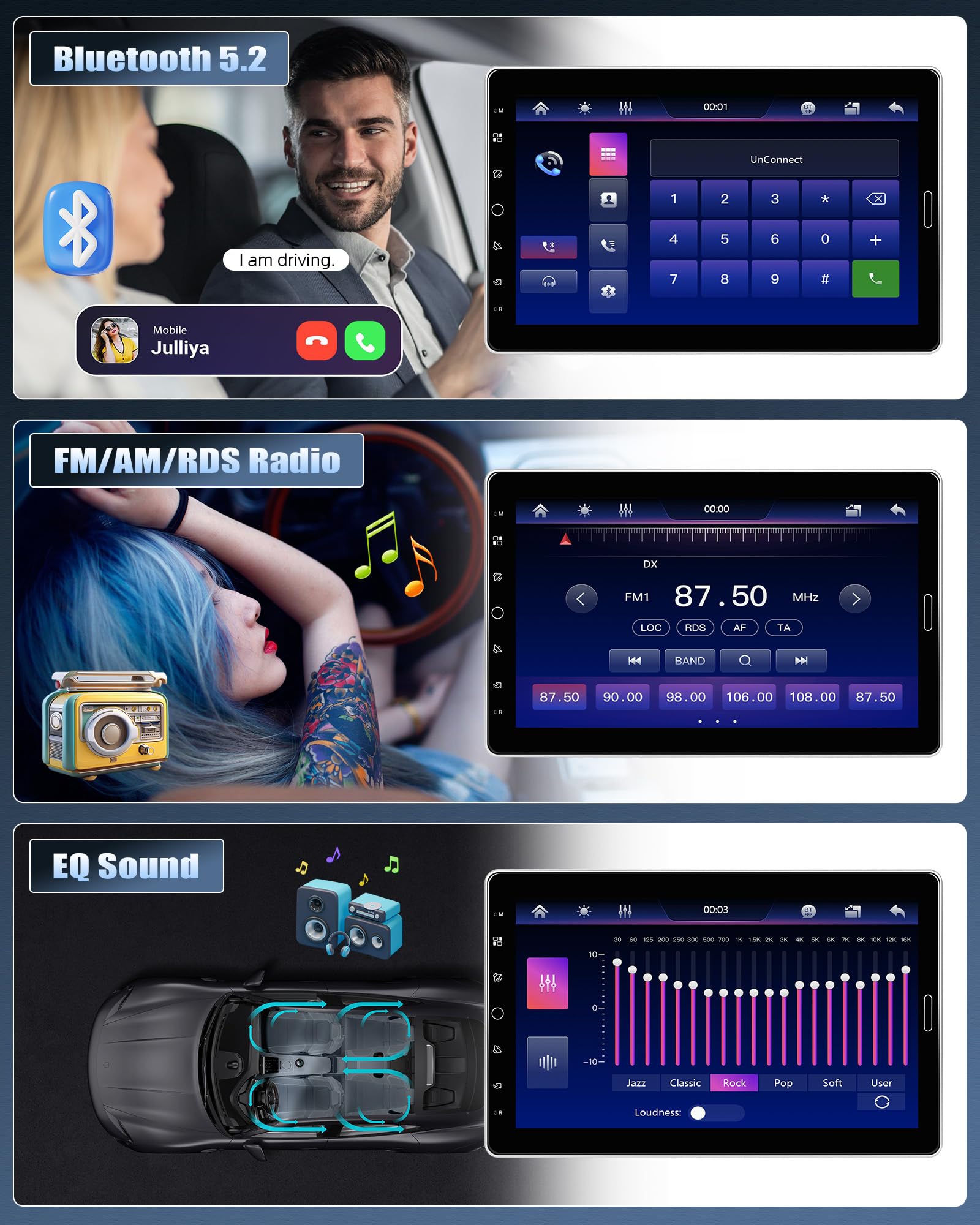 Test De L'autoradio Camecho 1 Din Avec écran Rétractable Et Carplay Sans Fil