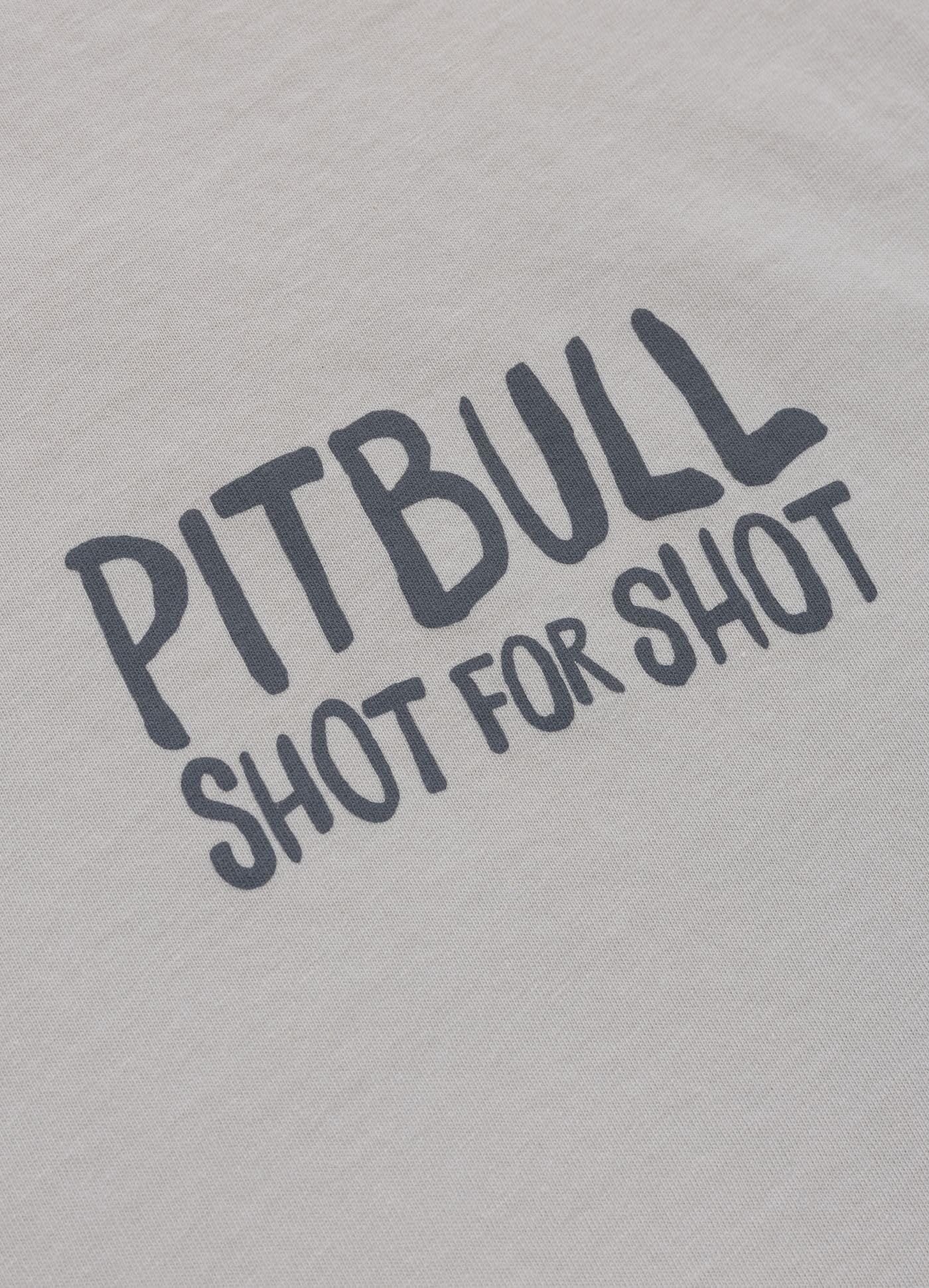 PITBULL - Maglietta da Uomo Shot for Shot, Oversize in Cotone Pesante 210g, Maglietta a Maniche Corte, Grande Stampa sul Retro, Girocollo, 100% Cotone, Maglietta Streetwear, vestibilità Comoda