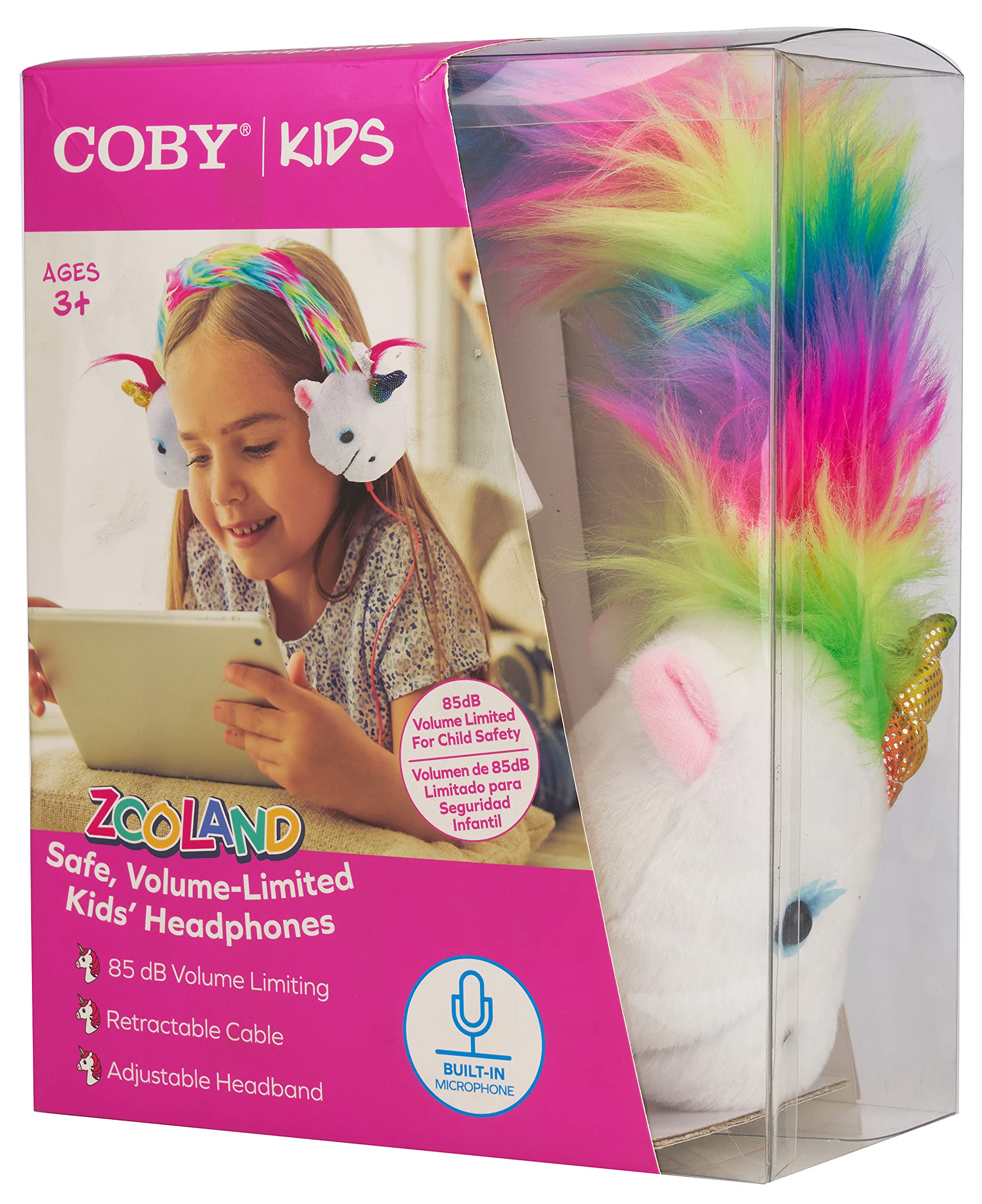 Amazon.com: Coby Zooland Wired Plush Kids' Headphones, Portable