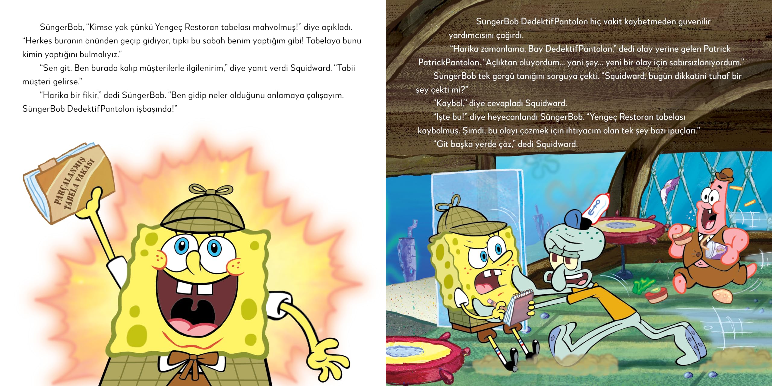 Sünger Bob Dedektif Pantolon - Parçalanmış Tabela Vakası