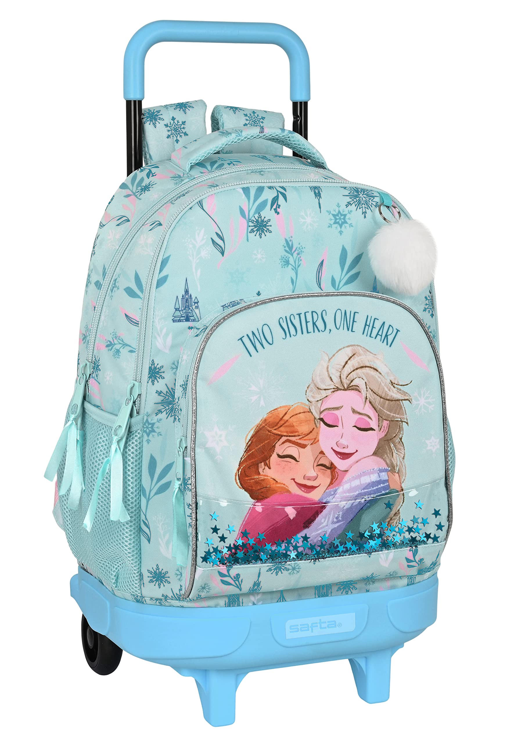 Safta Mochila Safta Escolar con Carro Incluido y Espalda Acolchada de Frozen II One Heart, 330x220x450 mm