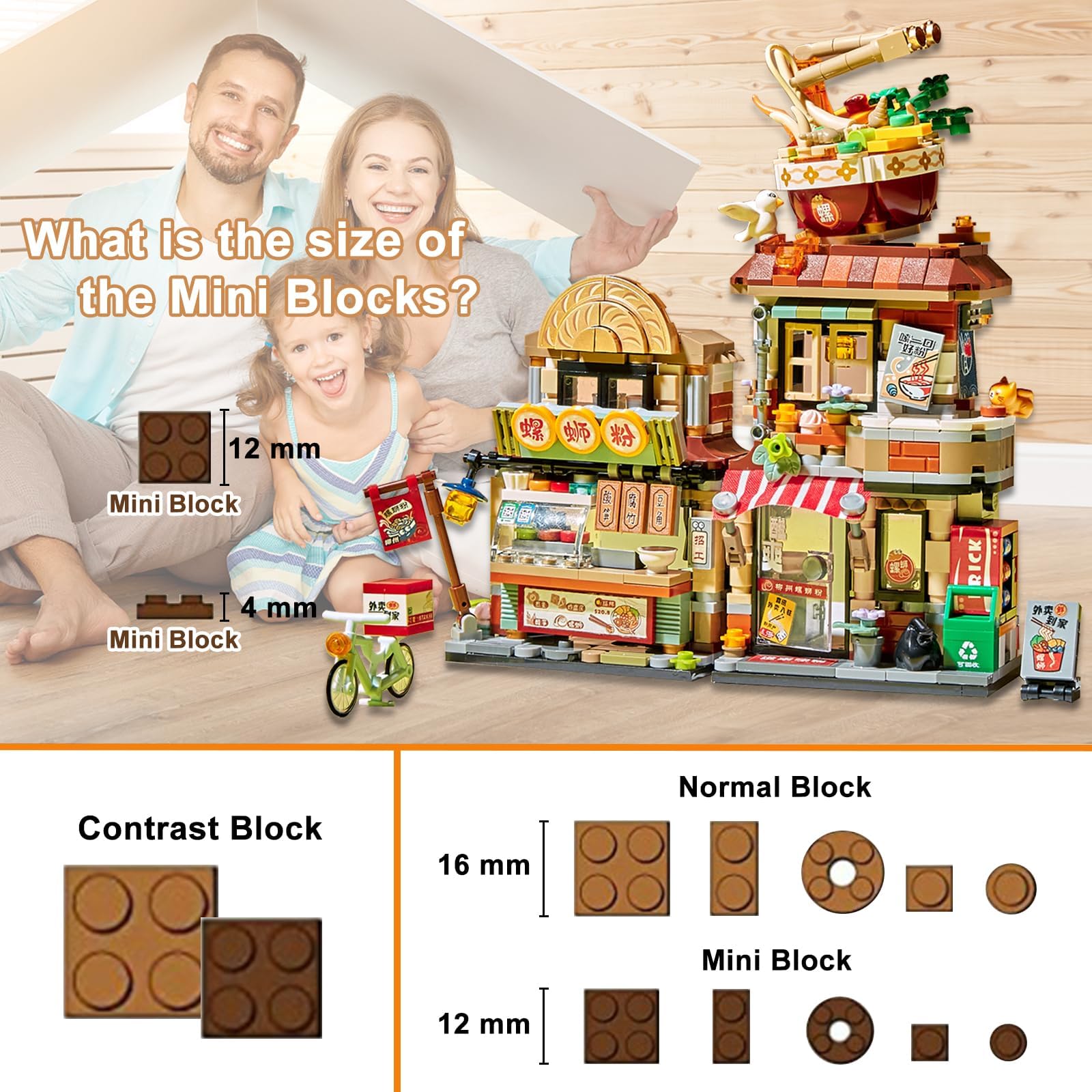 Set Costruzioni Game Store 925 Pezzi – Negozi Modulari Fioriti Con Mattoncini Trasparenti, Regalo Creativo