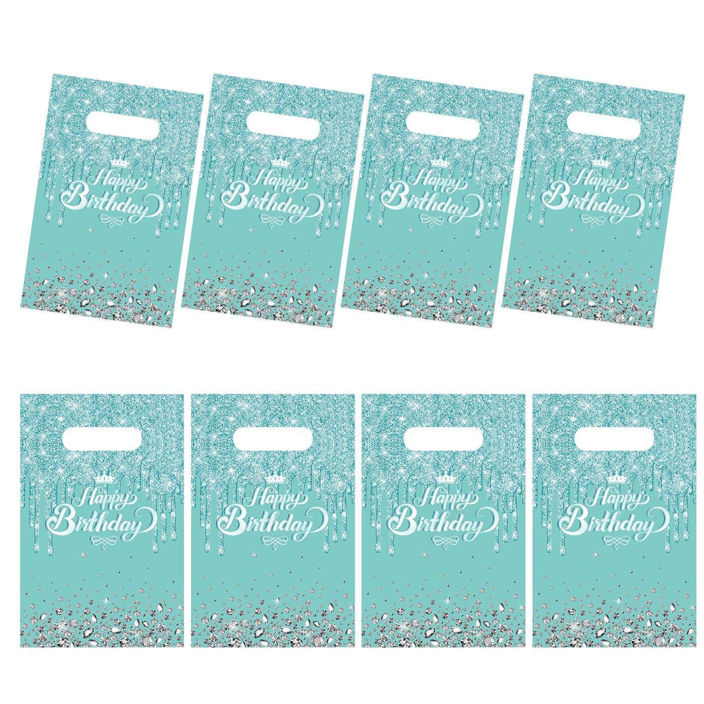 Photo 1 of **NON REFUNDABLE PACK OF 3** 30Pcs Blue Diamond Happy Birthday Party Gift Bags (90pcs total)