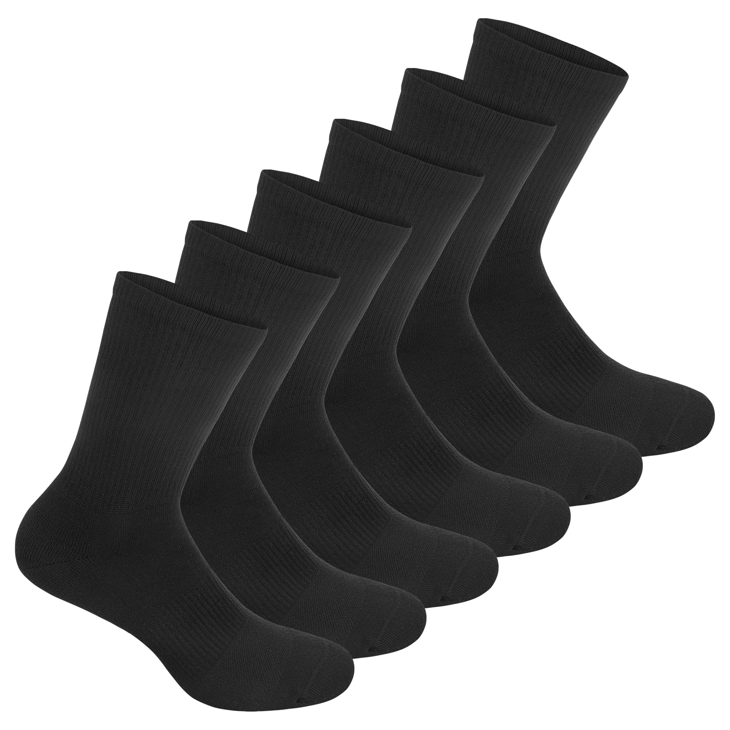 NYME Tennissocken Damen Herren 6-10 Paar - Socken Herren Atmungsaktive & Gepolsterte Sportsocken - Baumwolle Schwarze und Weiße Socken - 4 Größen (35-50)