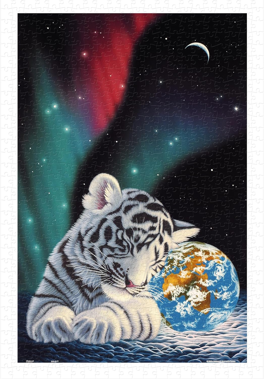 PieceRelax Plastic Jigsaw Puzzles for Adults 1000 Pieces - Schim Schimmel - Earth Light Most Satisfying Table Games and Gifts No Puzzle Mat Required [H3642]