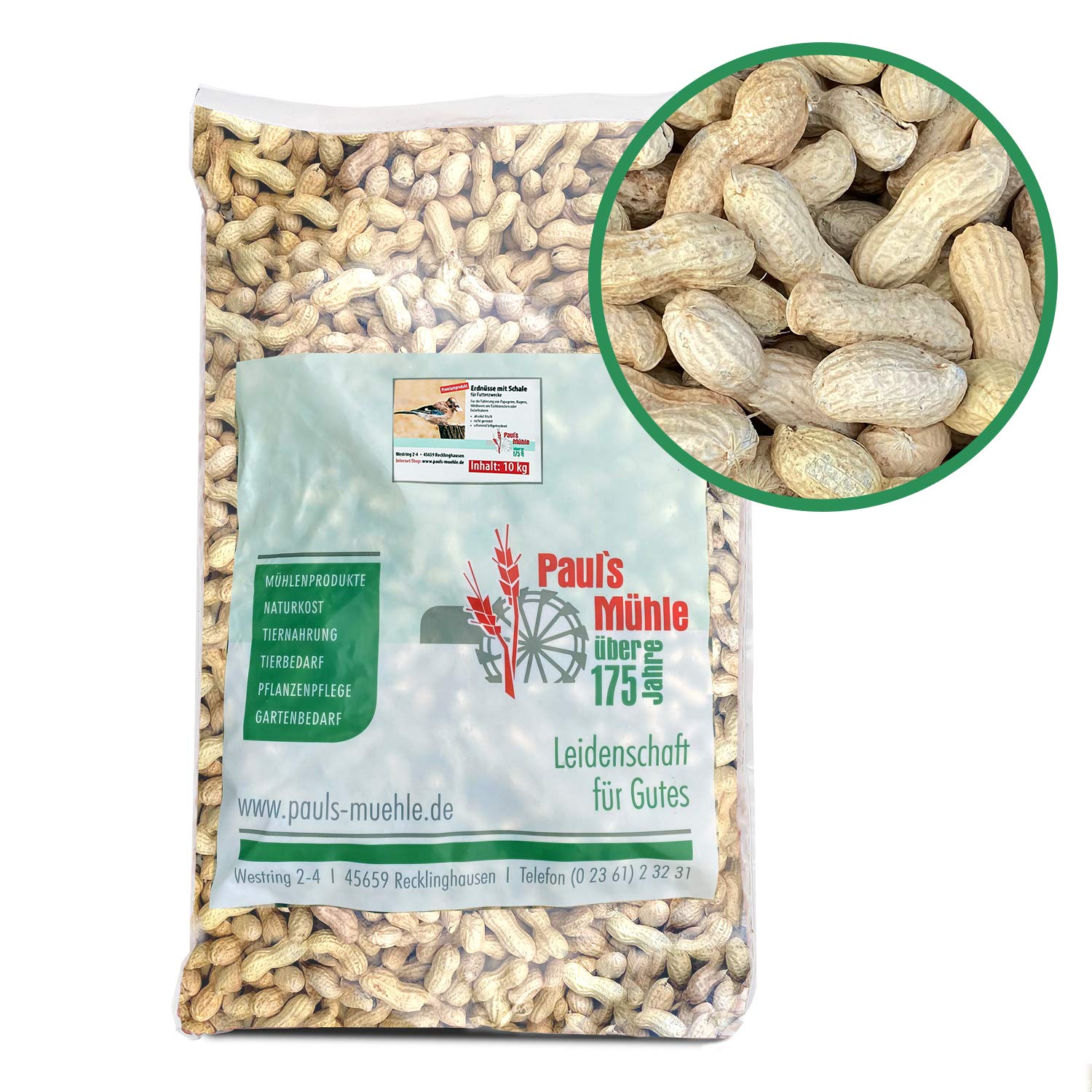 Paul´s Mühle Erdnüsse mit Schale für Futterzwecke 10 kg