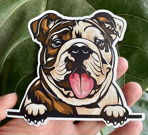 Miniatura 2 de WickedGoodz Imán sonriente de bulldog inglés - Imán para refrigerador de raza de perro