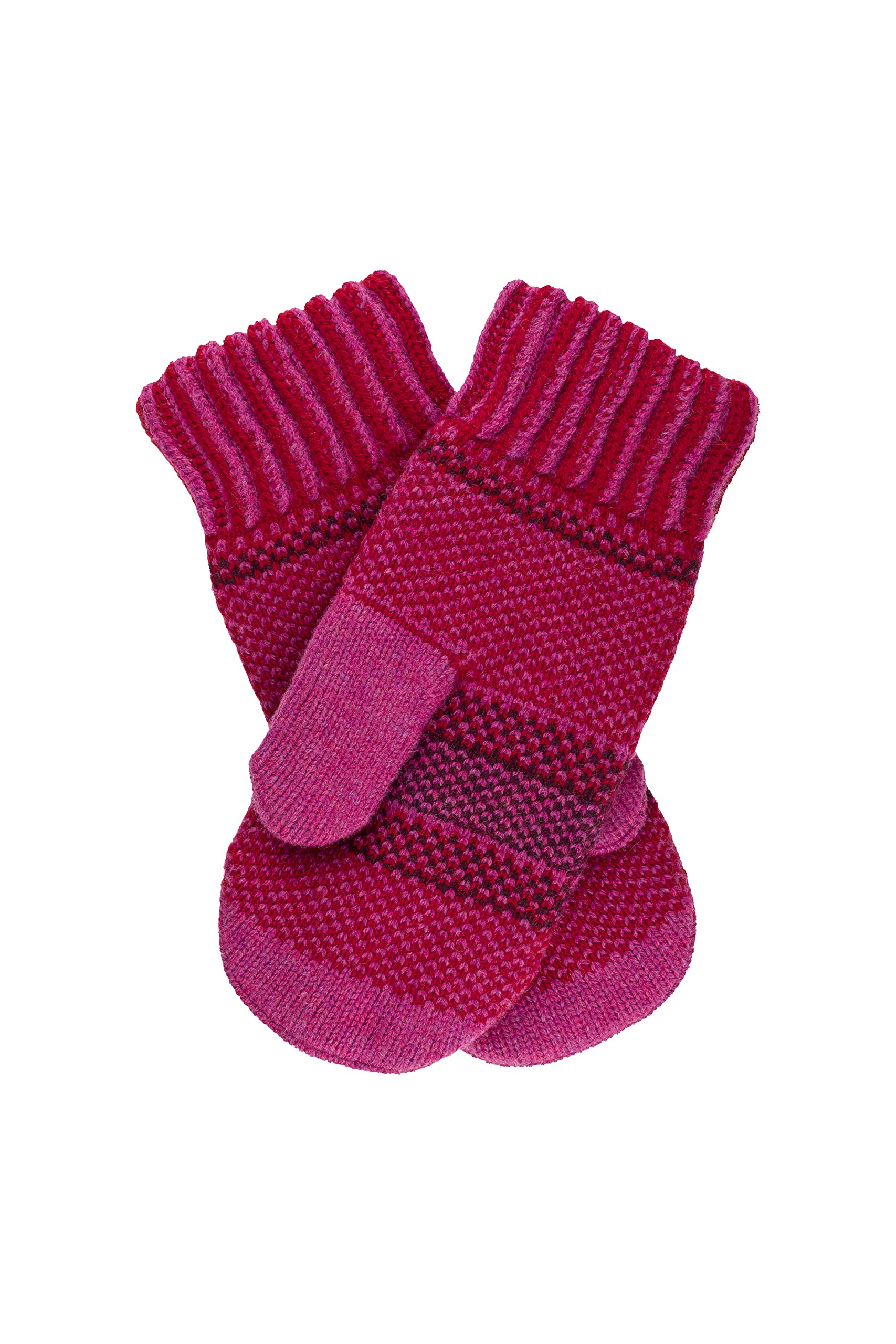 ÖJBRO VANTFABRIK guanti in maglia lana merino Fager Irma M (7-9) rosso guanto fuderato caldi morbidi Svezia