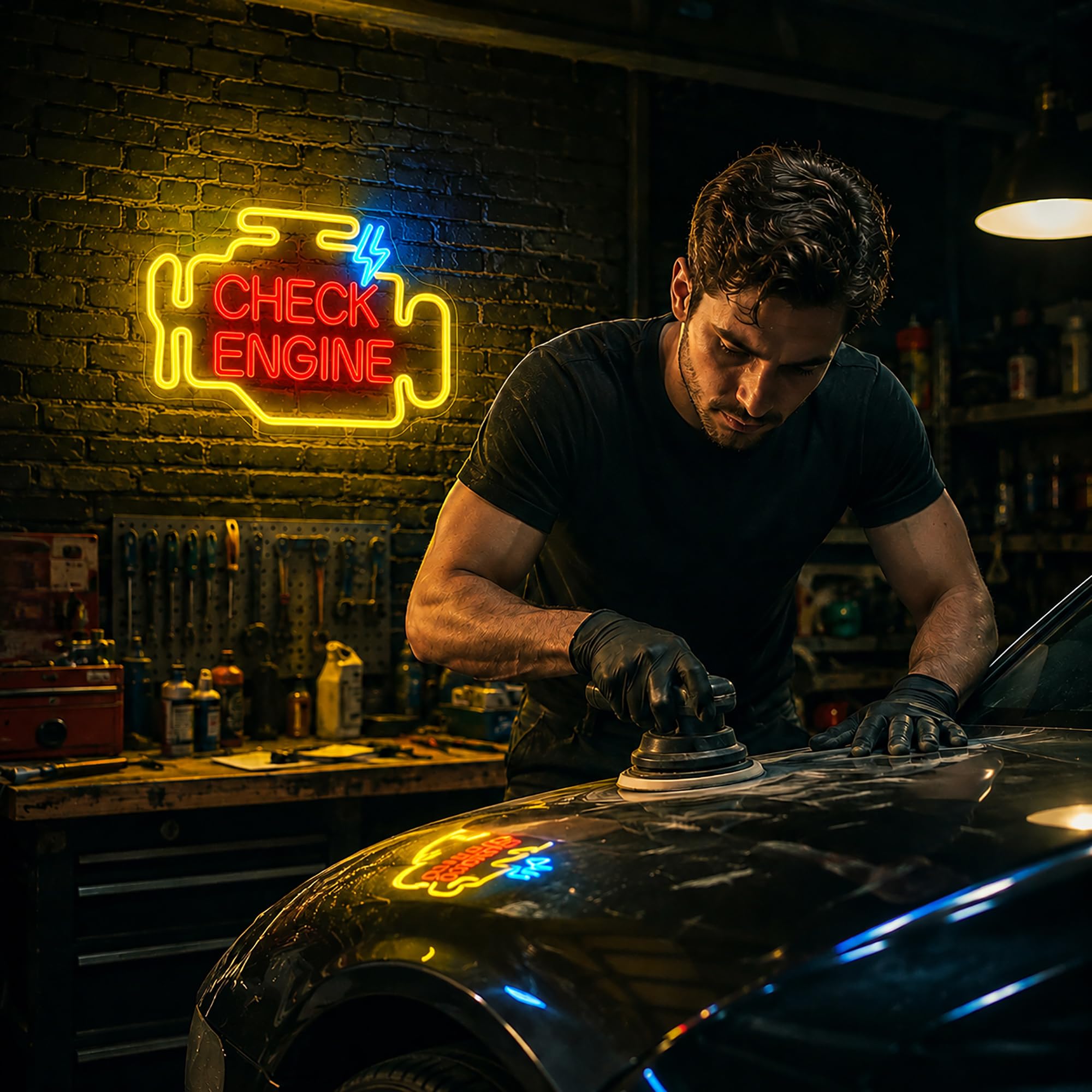 Señales de neón Check Engine