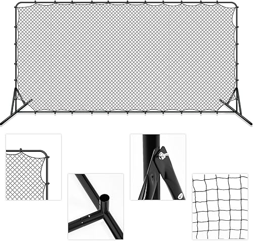 Outus Red de rebote de fútbol portátil de 12 x 6 pies, equipo de entrenamiento de fútbol para fútbol, tenis, voleibol, voleibol, práctica