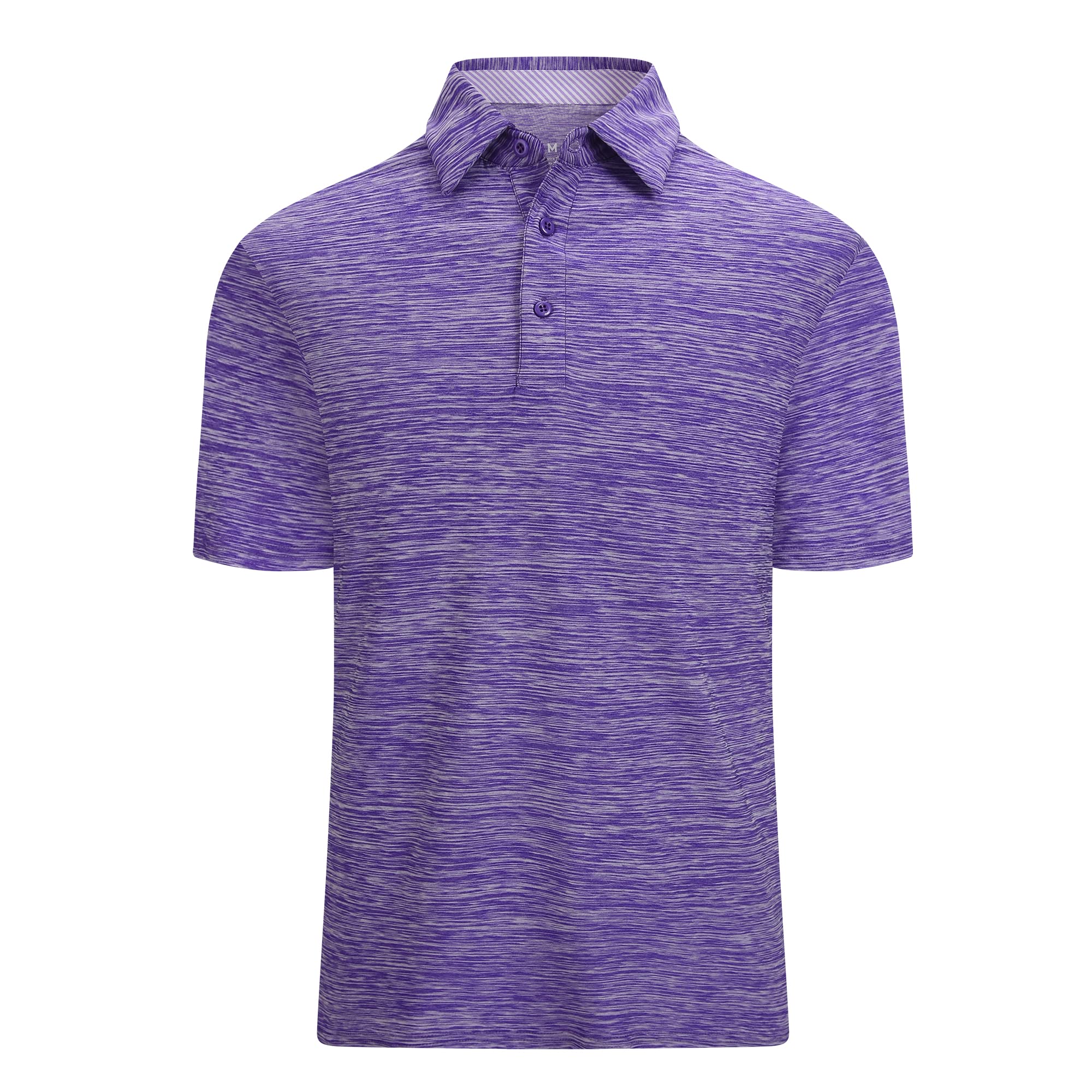 Damipow Golf Shirts for Men Dry Fit Short Sleeve Print Collared Polo Shirt