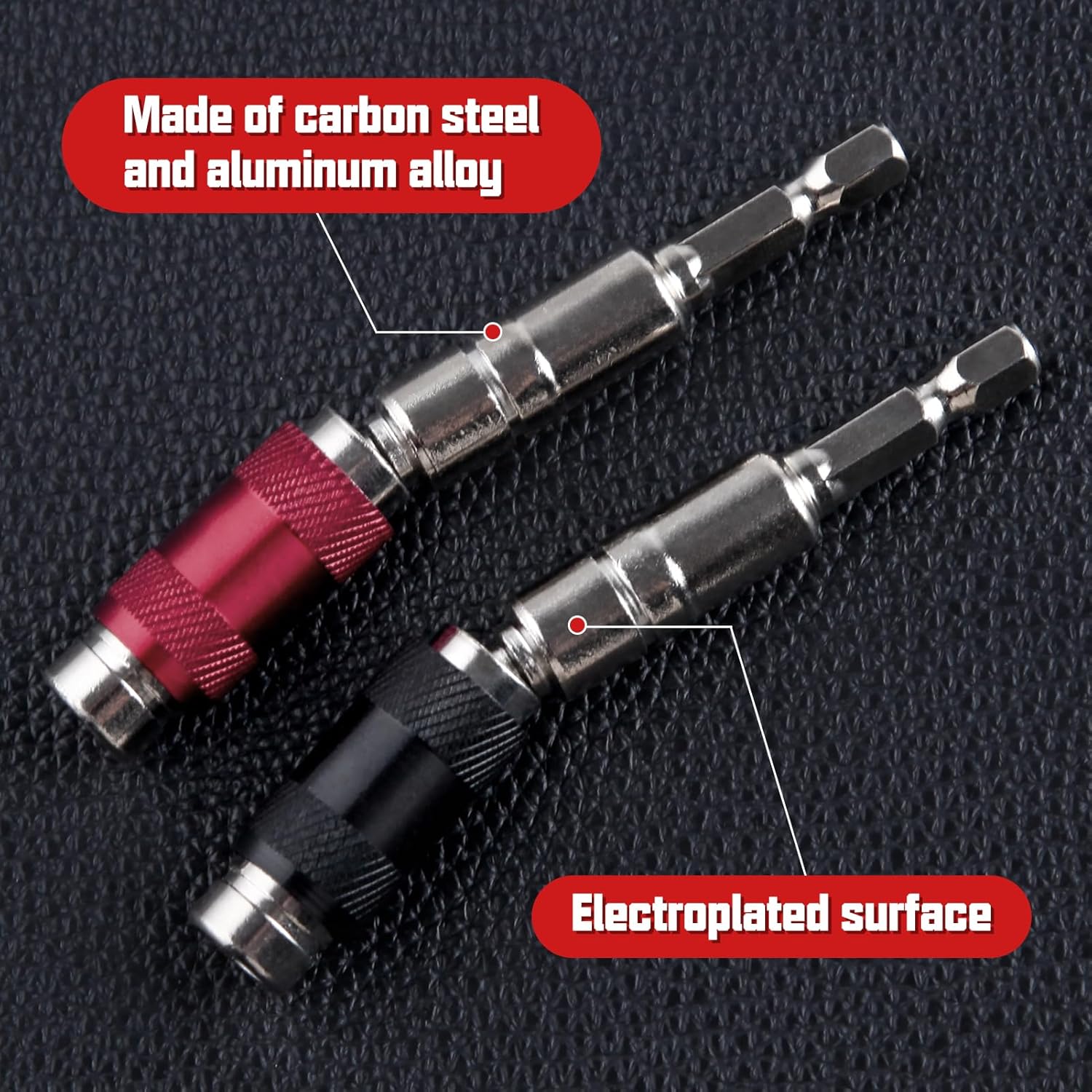2 Pack Pivoting Bit Tip Holder Magnetic Screw Drill Tip, 1/4 Inch Hex Quick Release Flexible Screwdriver Bit Holder Drill Bit Extension Screw Holder Extender for Narrow Spaces or Corners