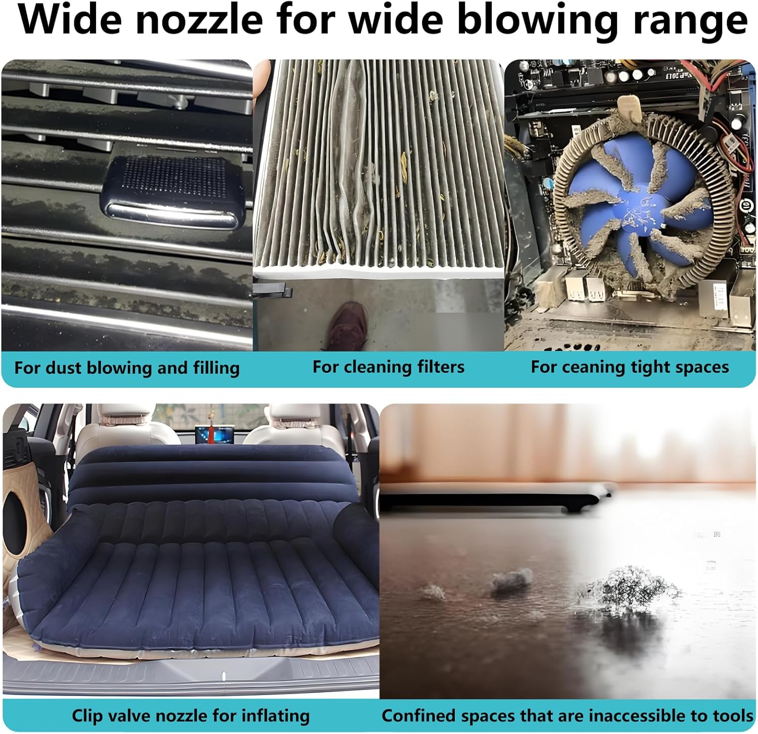 Mini Blower for Makita18V Battery,140000 RPM Brushless Cordless Air Duster,Electric Leaf Blowers for Leaf Cleaning,Compressed Air Dusterfor Keyboard Electric Devices Cleaning,Multiple Usage(Tool only) - Image 5