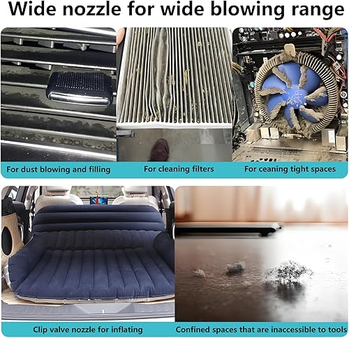 Miniatura 5 de Mini soplador para batería Makita de 18 V, plumero de aire inalámbrico sin escobillas de 140000 RPM, sopladores eléctricos de hojas para limpieza de