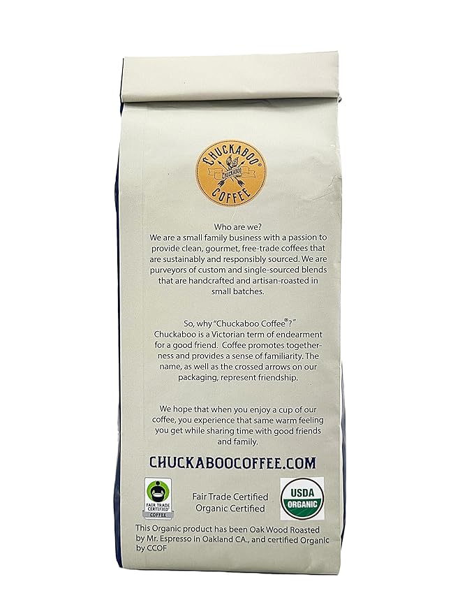 Chuckaboo Coffee - House Blend Dark Roast - Orgánico - Comercio Justo miniatura 4