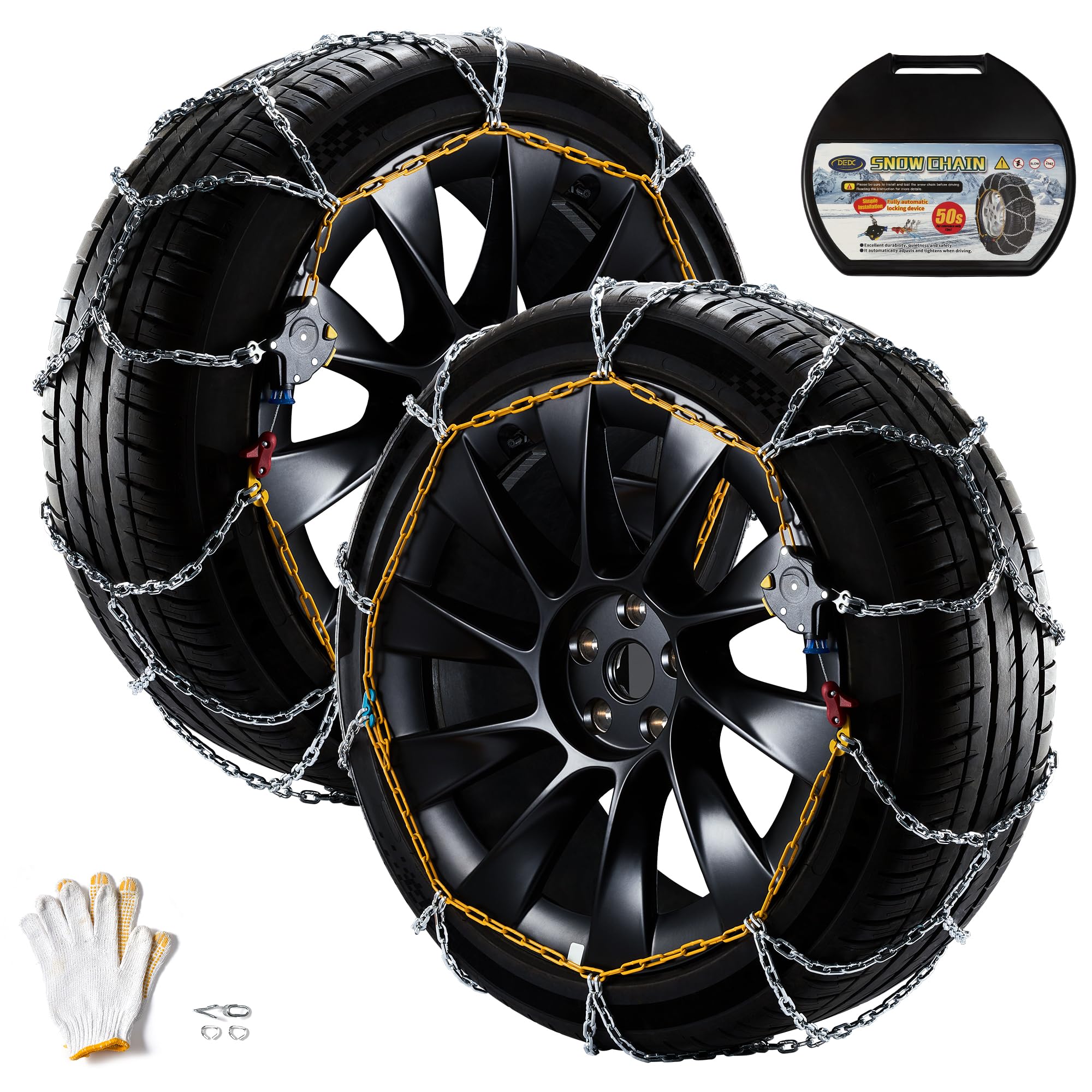 DEDC Snow Chains For Car, Snow Tire Chains For SUVs And