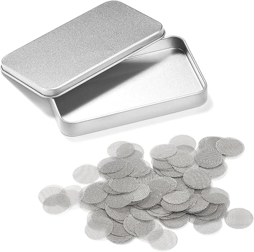 Pantallas de tubería 200 piezas de acero inoxidable 3/8" (0.375 pulgadas | 0.374 in) para cubeta de tubería con caja de almacenamiento de metal