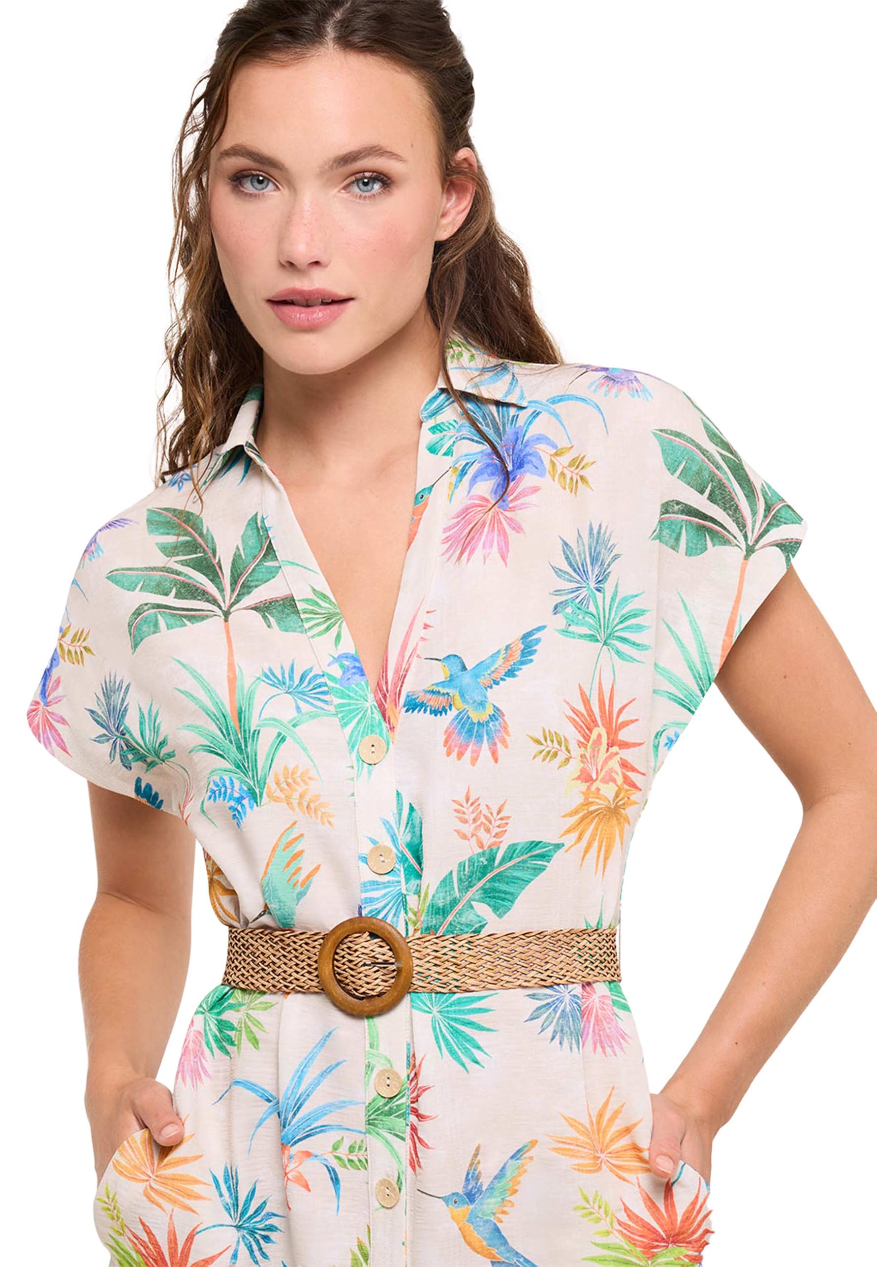 KOALA BAY | Calimea | Vestido Corto para Mujer | Ligero y Cómodo | Color Beige