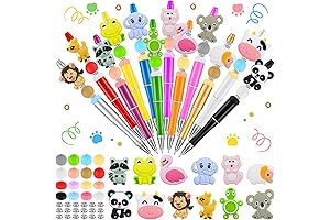 Colorful Animal Beadable Pens for Personalized Crafting and Writing