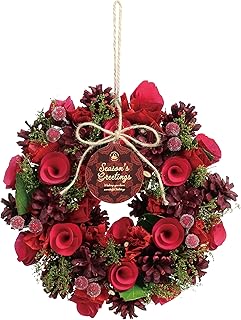 リース 完成品 『SG Wonder zone 完成リース 直径25cm レッドローズ 660-037』