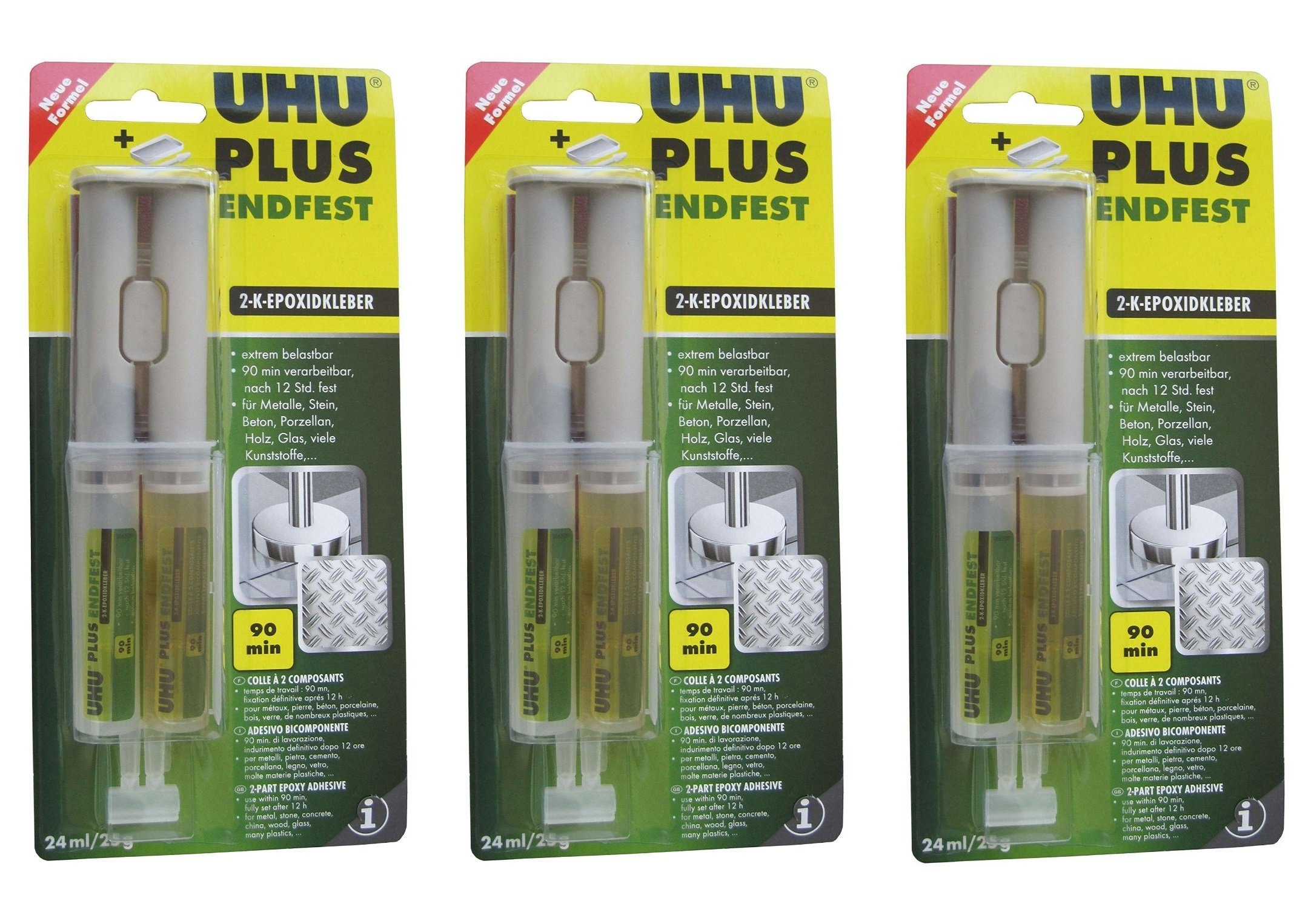 UHU – Colla a 2 materiali, doppia camera siringa, Endfest, 1