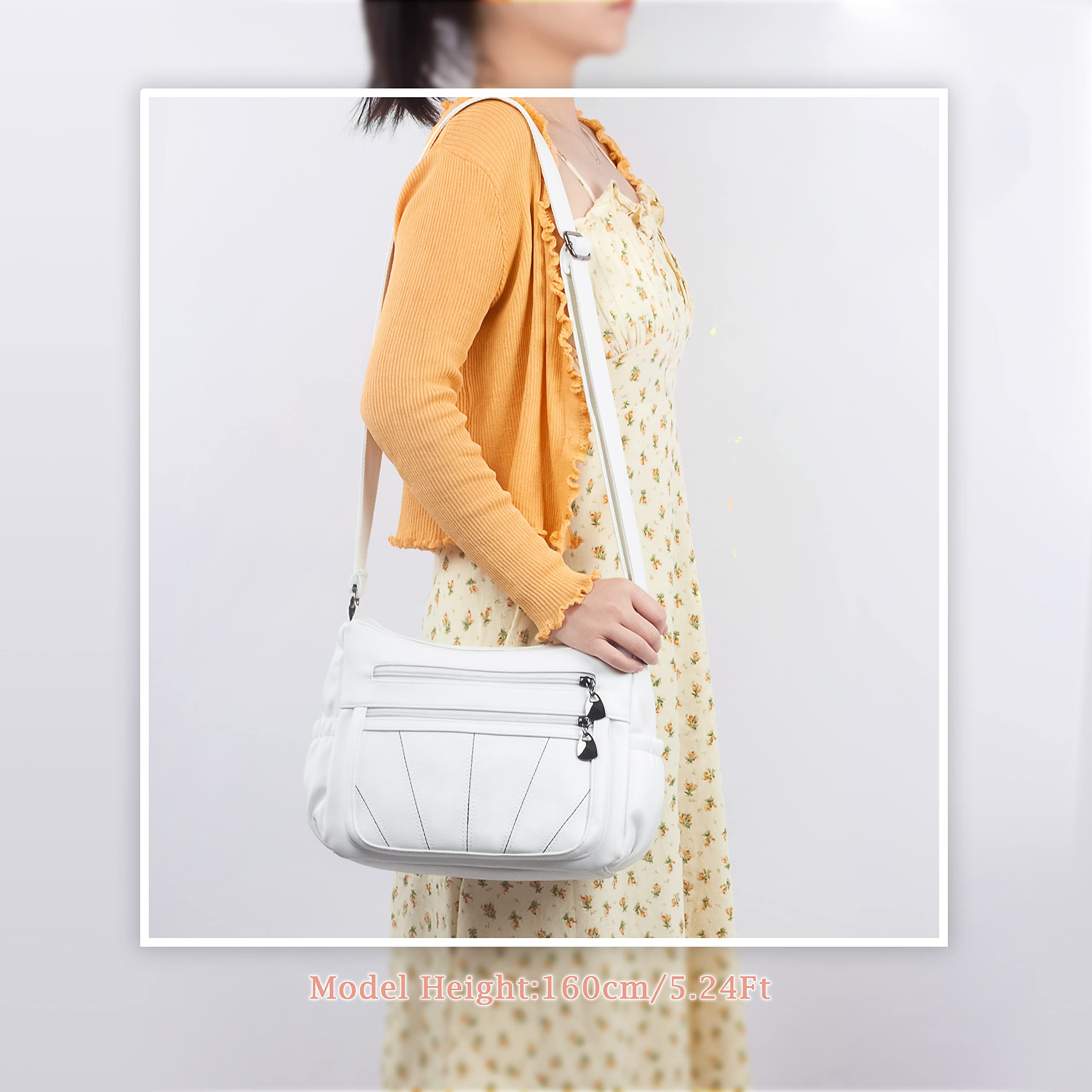 Crossbody Purse for Women Ladies Soft PU Leather Shoulder Bag Medium Roomy Handbag Fashion Tote Top Handle Satchel