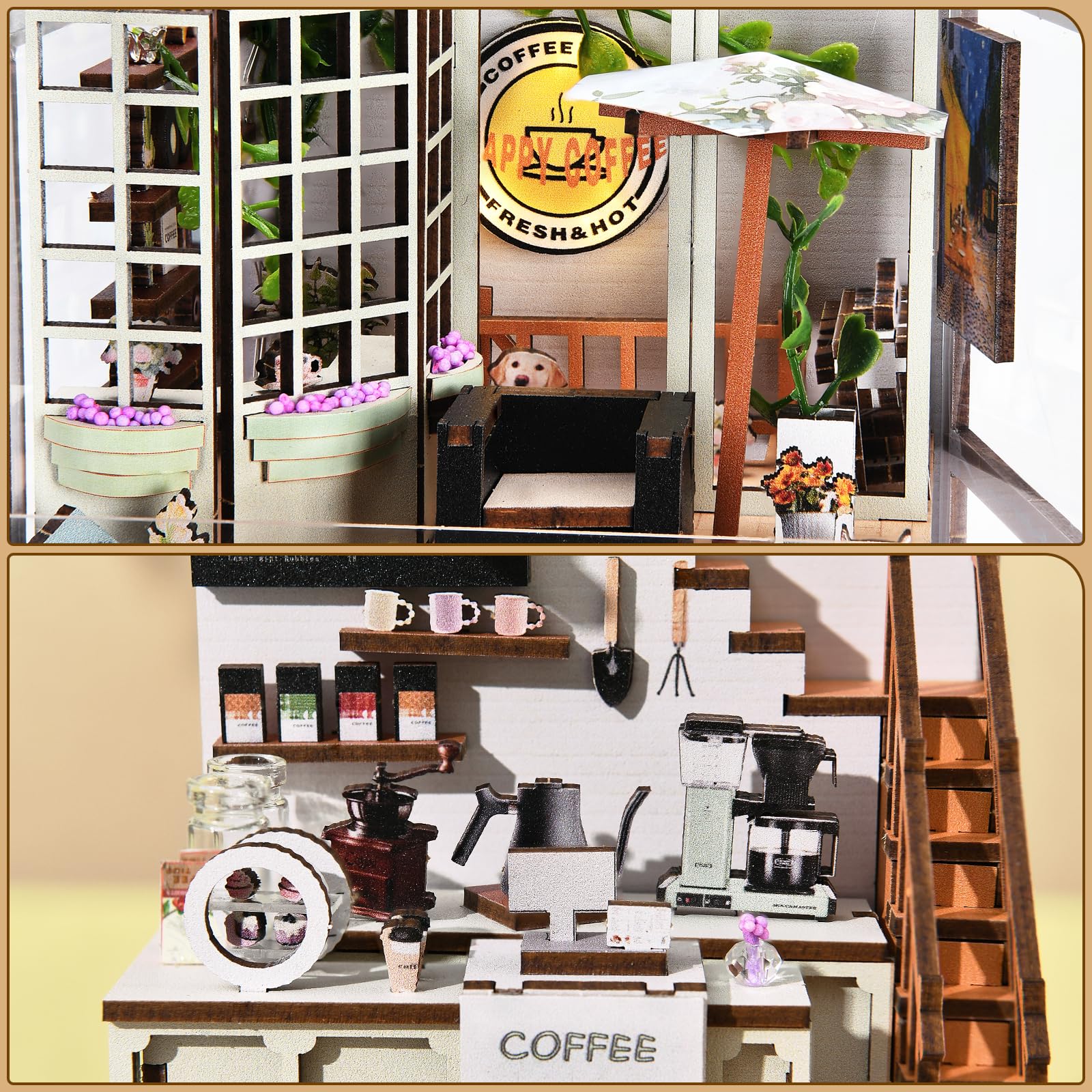 Kit Book Nook, Puzzle 3D in Legno Fai-da-te Fermalibri Book Nook Miniatura Casa delle Bambole per Decorazione Libreria, Kit Modello DIY Inserto Booknook Vicolo per Adulti e Adolescenti