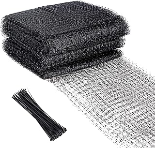 8 x 65 Feet Heavy Duty Garden Plant Netting , 0.6 x 0.6 inch Mesh, Reusable Garden Net Netting for Fruit Tree Vegetables Protective Bird net Garden Fence for Patio Gardens & Landscapes Vineyard Protection, Bonus 100 Cable Ties