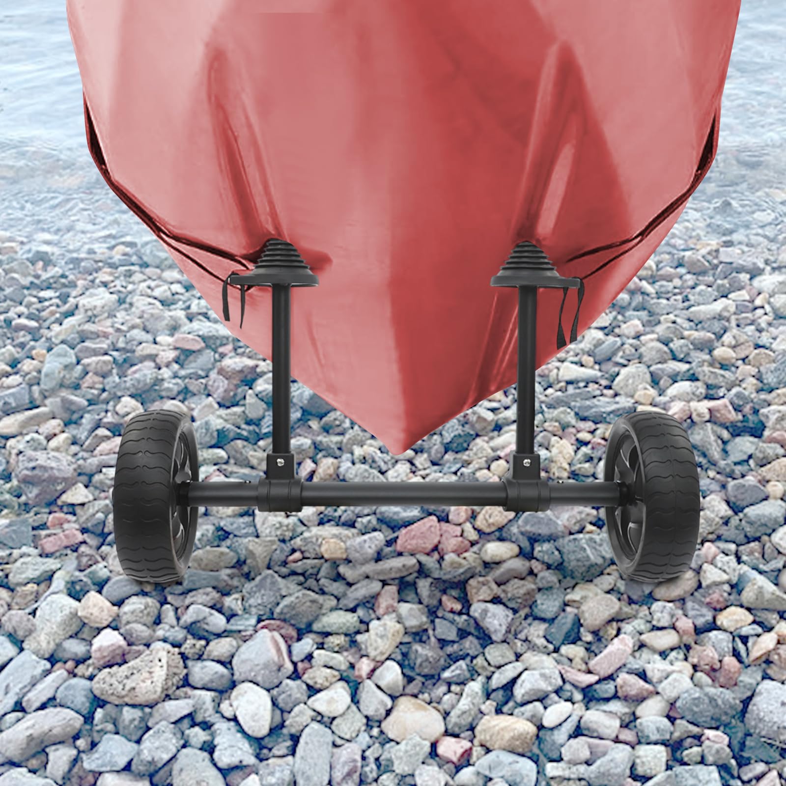 Kajakwagen bis 45kg, Surfwagen Kanuwagen Bootswagen Transportwagen Einstellbare Breite 6-28cm für Kajaks, Kanus und Paddleboards, Rad Durchmesser 20cm