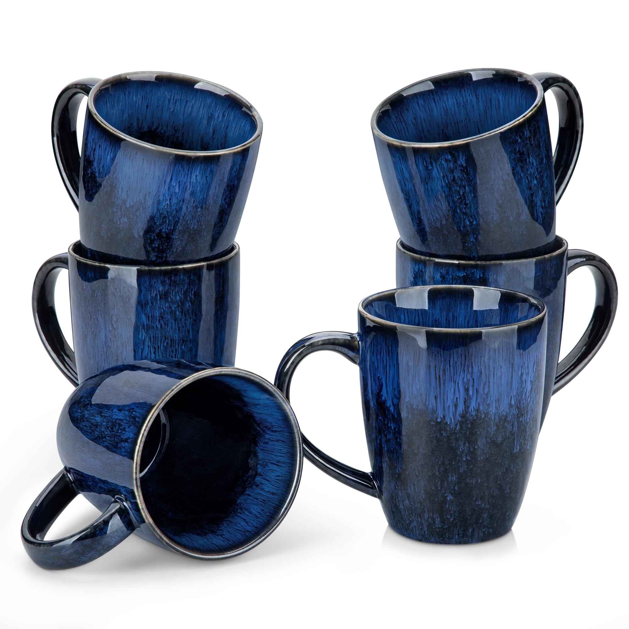 Amazon.com: vancasso STARRY Ceramic Coffee Mug Set of 6, 16 Oz Tea
