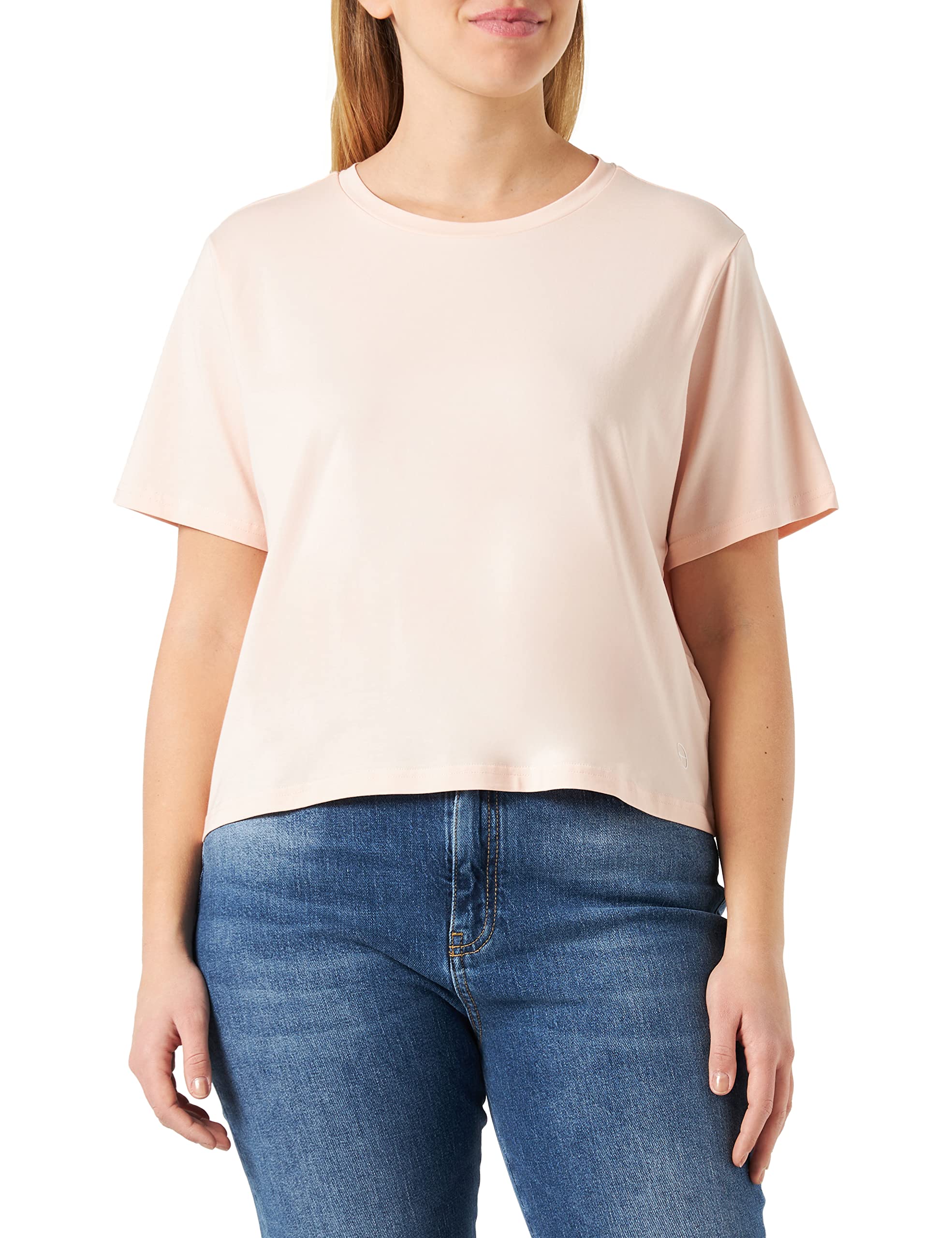 Tamaris Damen ARLON Cropped T-Shirt - Oversized Schnitt, Mit Slogan-Print, 100% Baumwolle