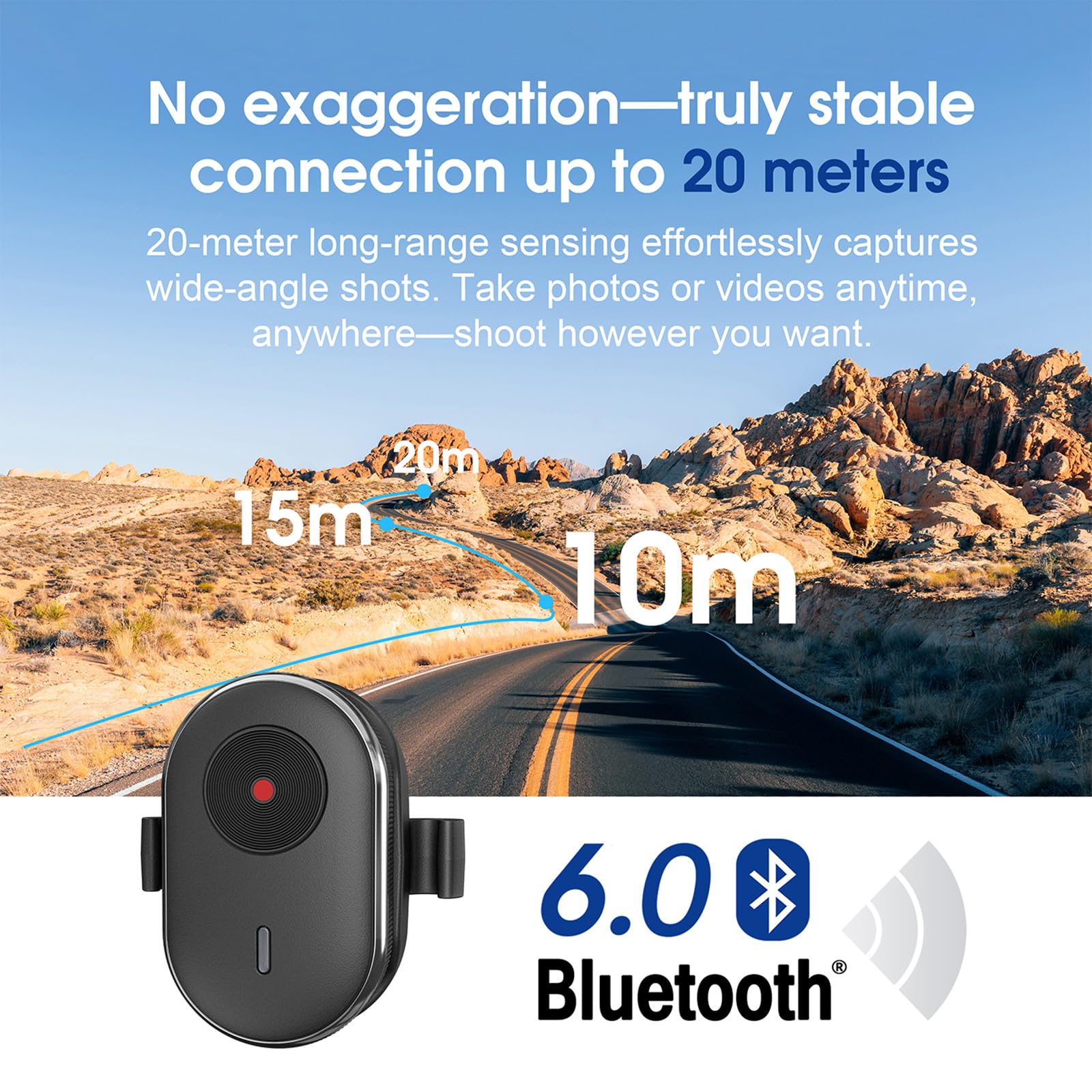 Mando a distancia Bluetooth universal para DJI Osmo 360/ACTION 6 para Insta360 X5/ACE PRO 2/GO ULTRA para GoPro Hero 13/Max 2, cámara inteligente, impermeable, mini control remoto inalámbrico
