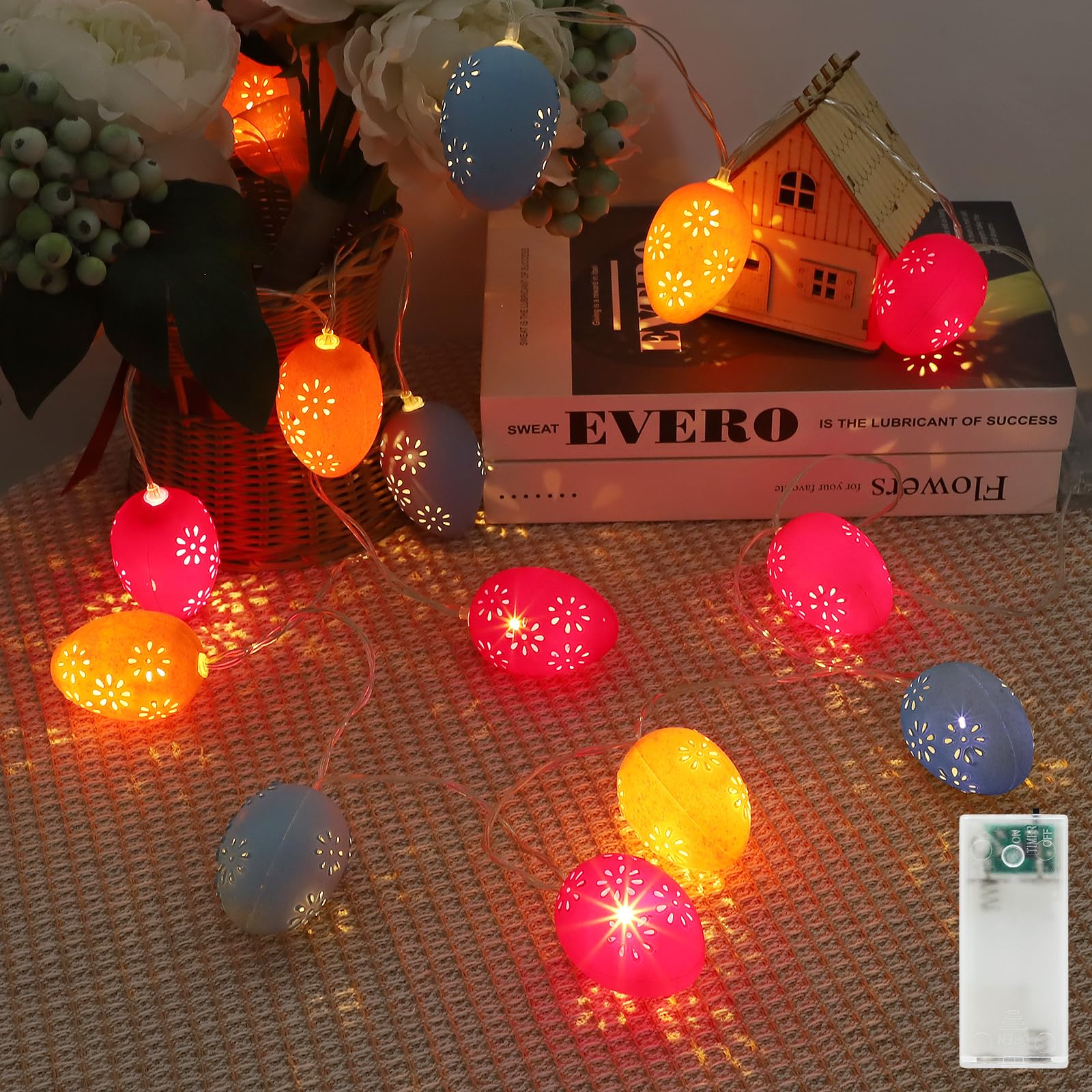Catena Luminosa A LED Amosfun A Forma Di Uovo Di Pasqua - Luci Decorative A Batteria Per Feste - 2