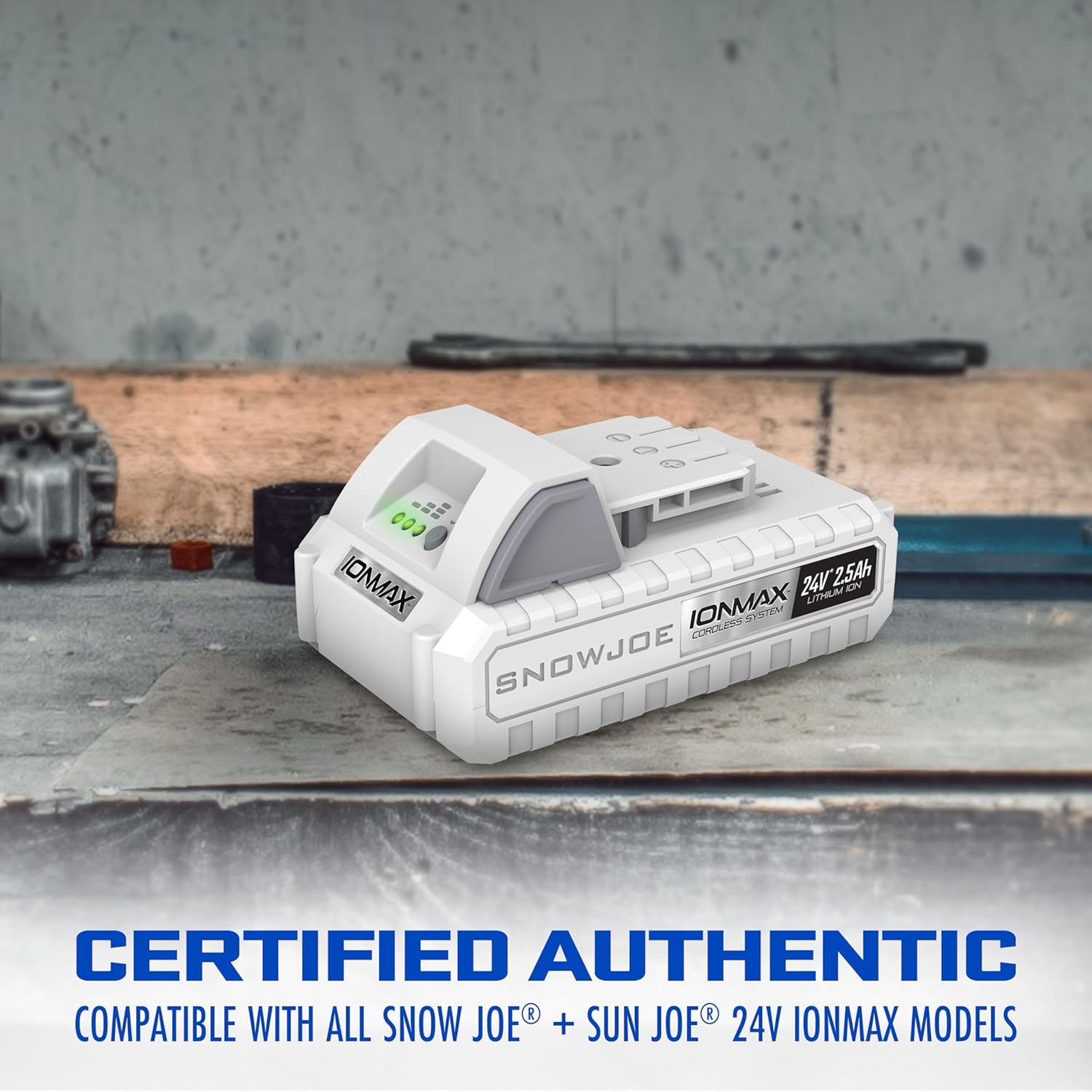 Snow Joe 24VBAT-LT IONMAX 24V Lithium-Ion Battery, Universal Battery-Management System, Manufacturer Original, Compatible with Auto Joe, Power Joe, and Sun Joe Products, 2.5Ah, Charger Not Included - Image 3