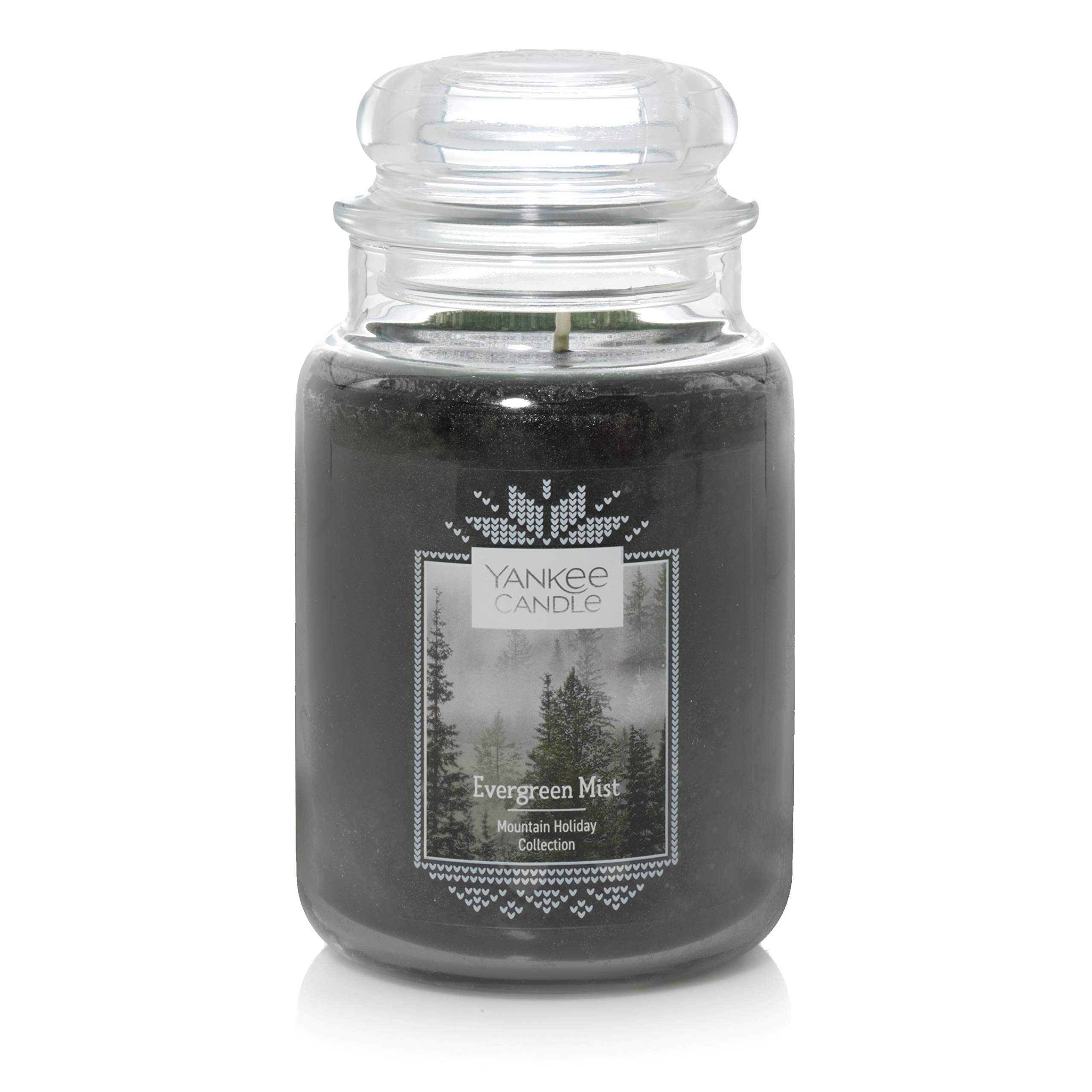 Buy Yankee Candle Evergreen Mist Scented, Classic 22oz Large Jar Single Wick Candle, Over 110