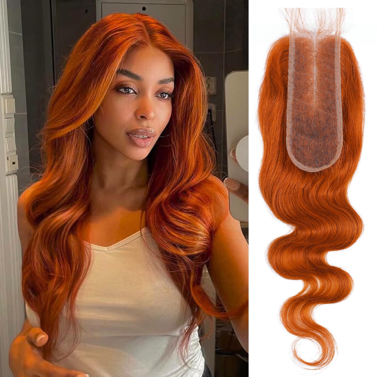 Amazon.com : ALHER 350 Ginger Colored Body Wave Long Deep Part 2x6