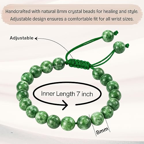 Miniatura 246 de Amazing Gemstone Crystal Bracelet for Women Men's Gifts - Protection Healing Crystal Bracelet - 8mm Gemstone Beaded Adjustable Bracelet Pulseras