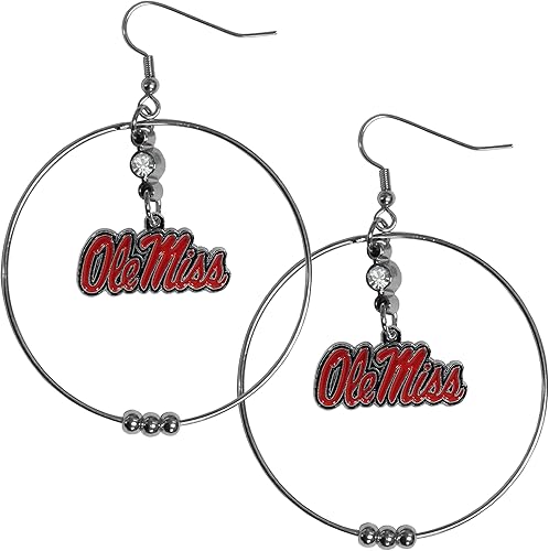 Miniatura 19 de Siskiyou Sports Pendientes de aro NCAA, 2 pulgadas