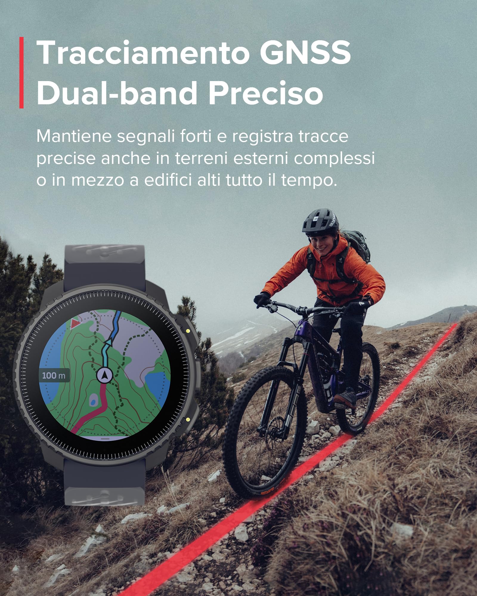 SUUNTO Vertical Orologio Sportivo, Smartwatch Impermeabile GPS Activity Tracker Mappe Offline, Monitoraggio Salute 24/7, 95+Sport, Cardiofrequenzimetro Altimetro Barometro, Ricarica Solare Opzionale