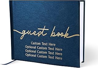 Promot Personalized Guestbook for Party (Sapphire Blue) - 110 Lined Page...