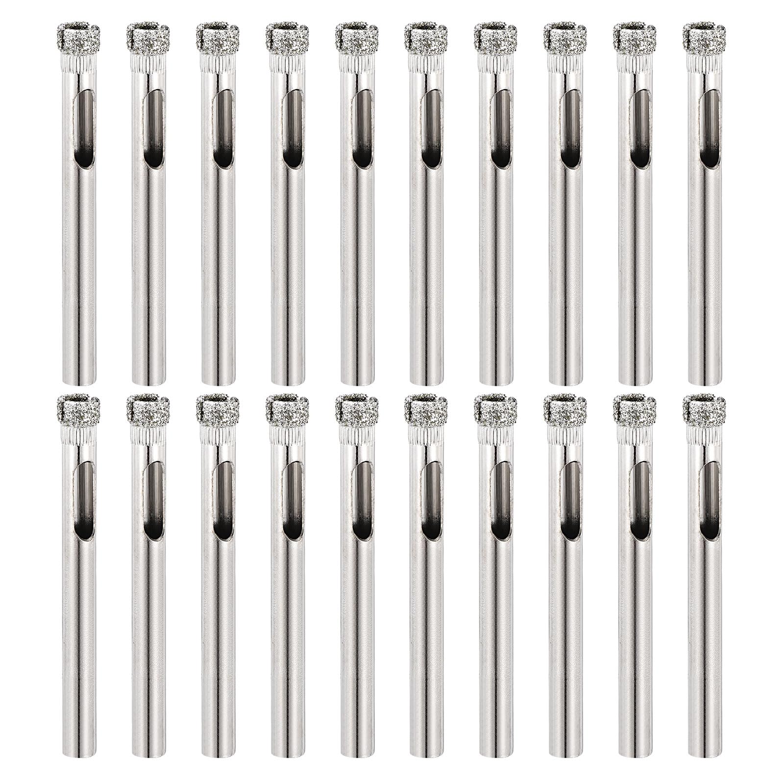 PATIKIL 20pcs 5/32" (4mm) Diamond Hole Saw, Glass Diamond Hole Cutters Hollow Core Drill Bits for Fiberglass, Tile, Porcelain, Ceramic