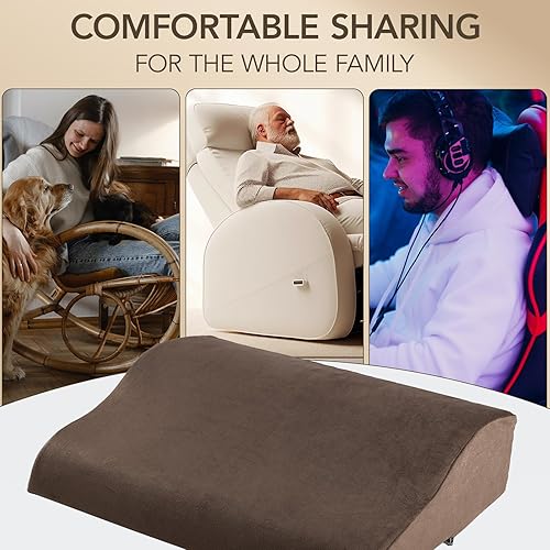 Miniatura 6 de Almohada de apoyo lumbar para reclinable, cojín de respaldo grande de espuma viscoelástica para sofá y silla de juegos, almohada ergonómica para